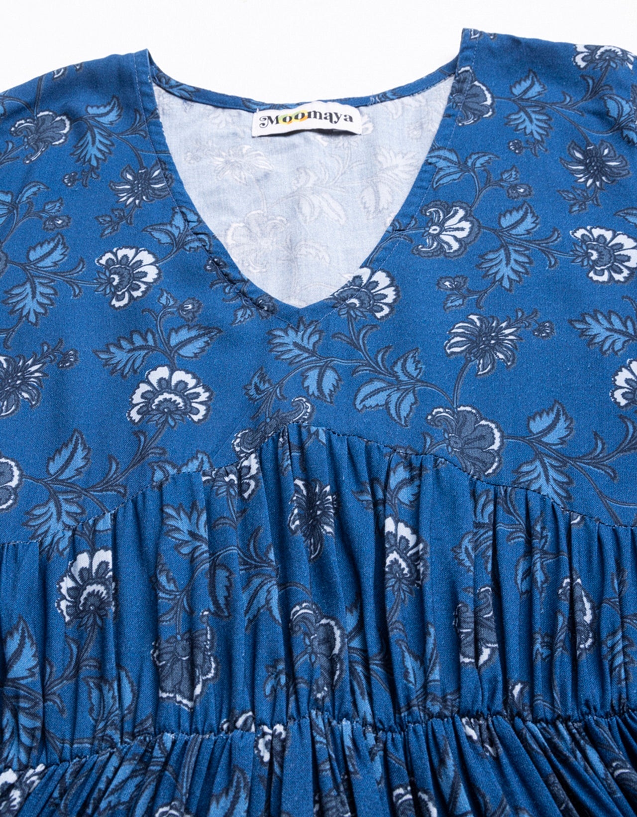 Printed Viscose Dress, Long Sleeves