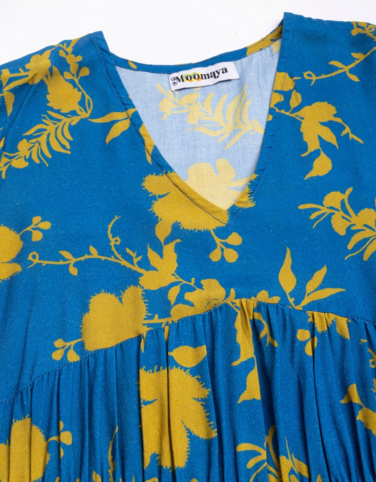 Printed Viscose Dress, Long Sleeves