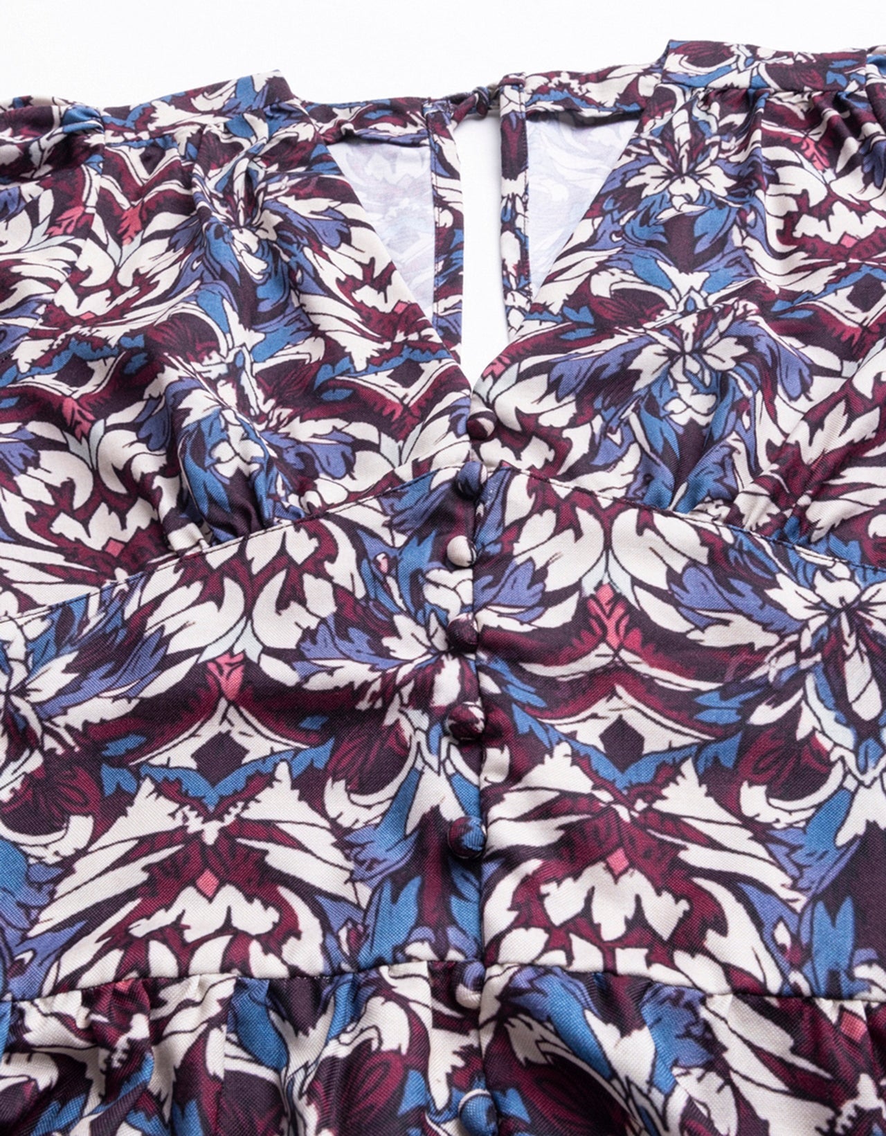 Printed Front Slit Midi Dress
