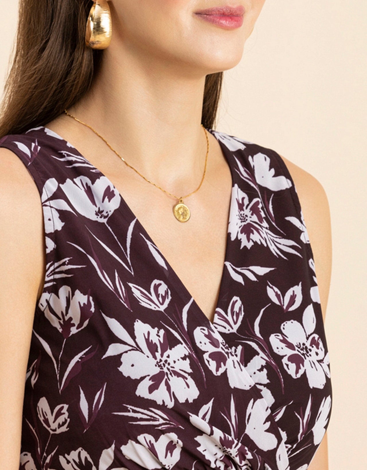Printed Sleeveless Maxi Dress