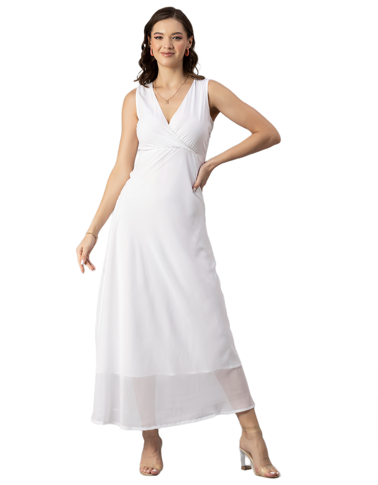 Printed Sleeveless Maxi Dress