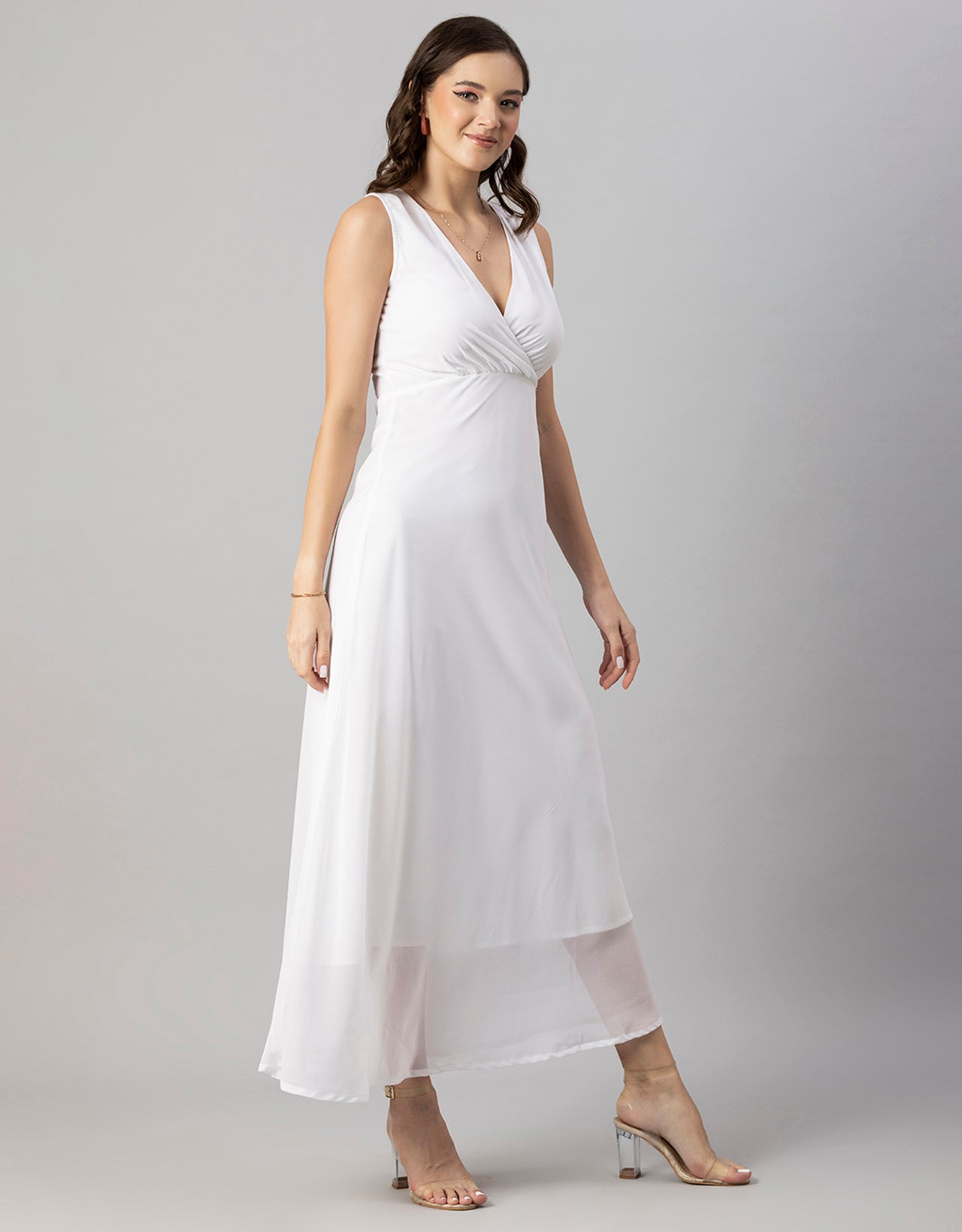 Printed Sleeveless Maxi Dress