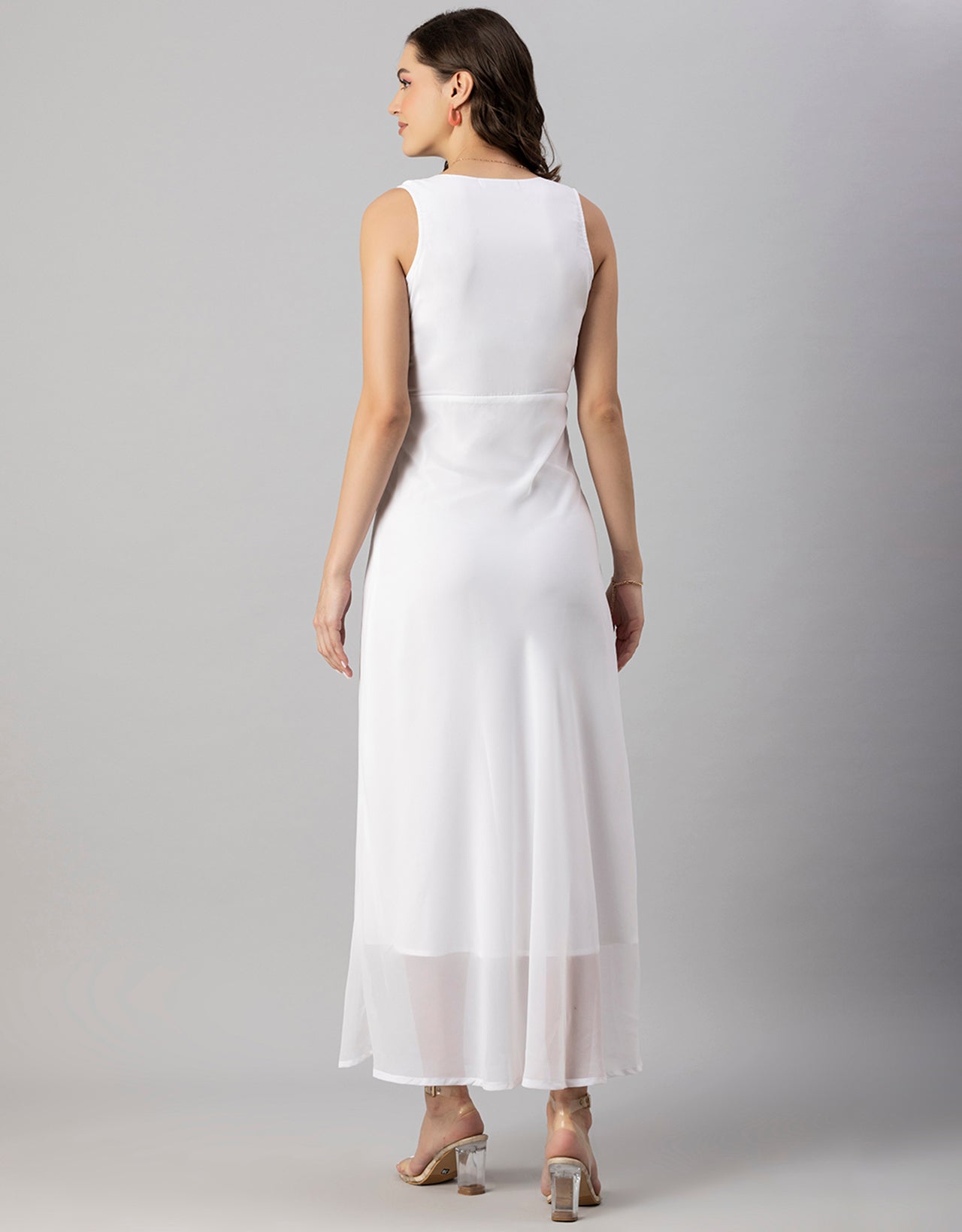 Printed Sleeveless Maxi Dress