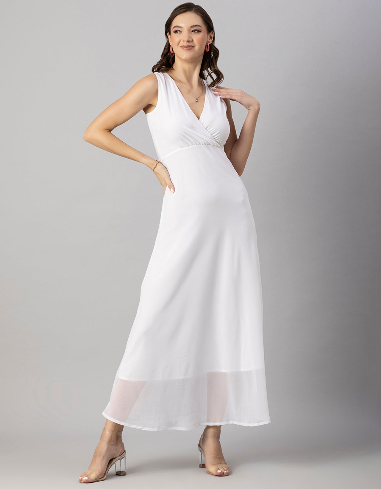 Printed Sleeveless Maxi Dress