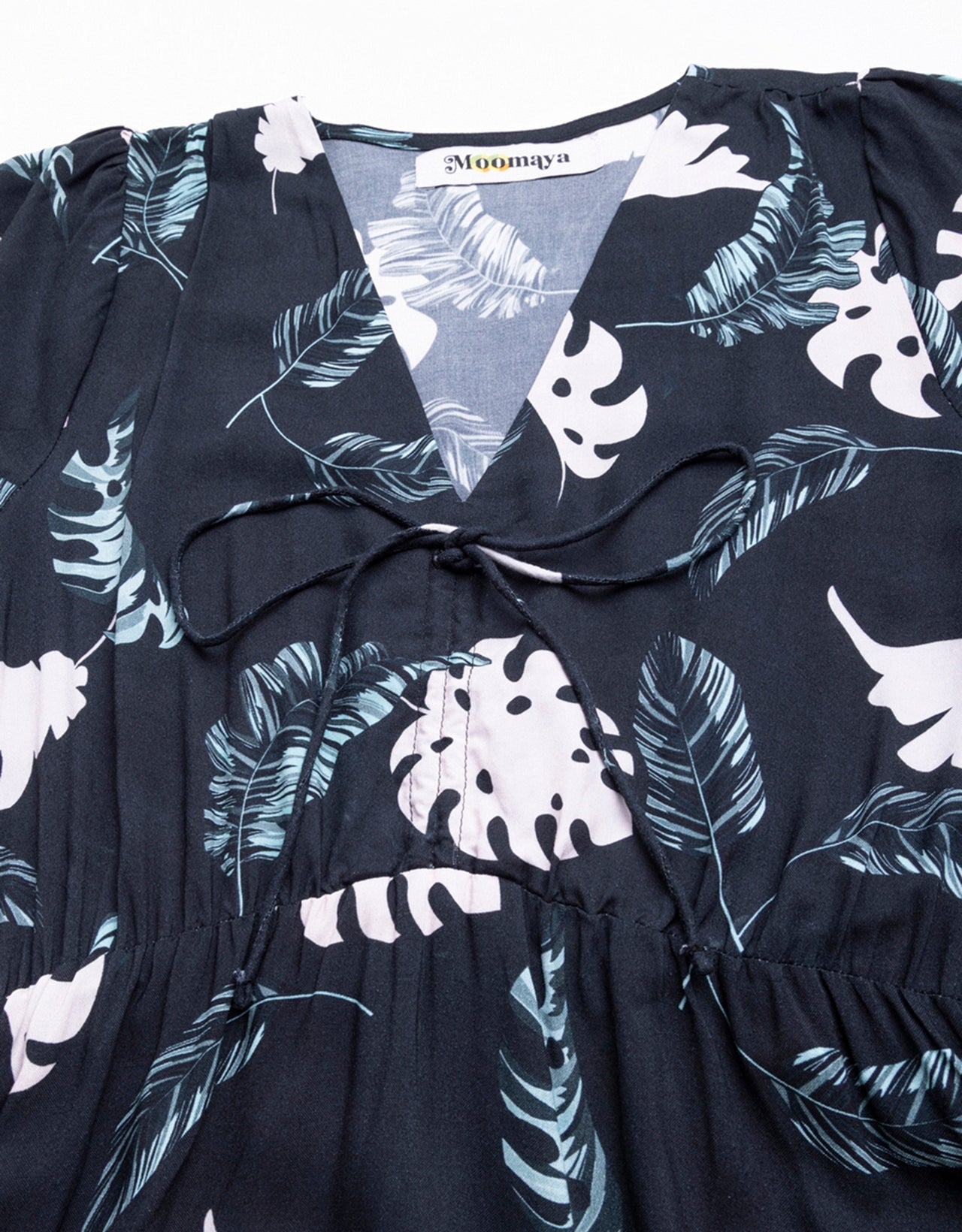 Printed Summer Dress, V-Neck Midi