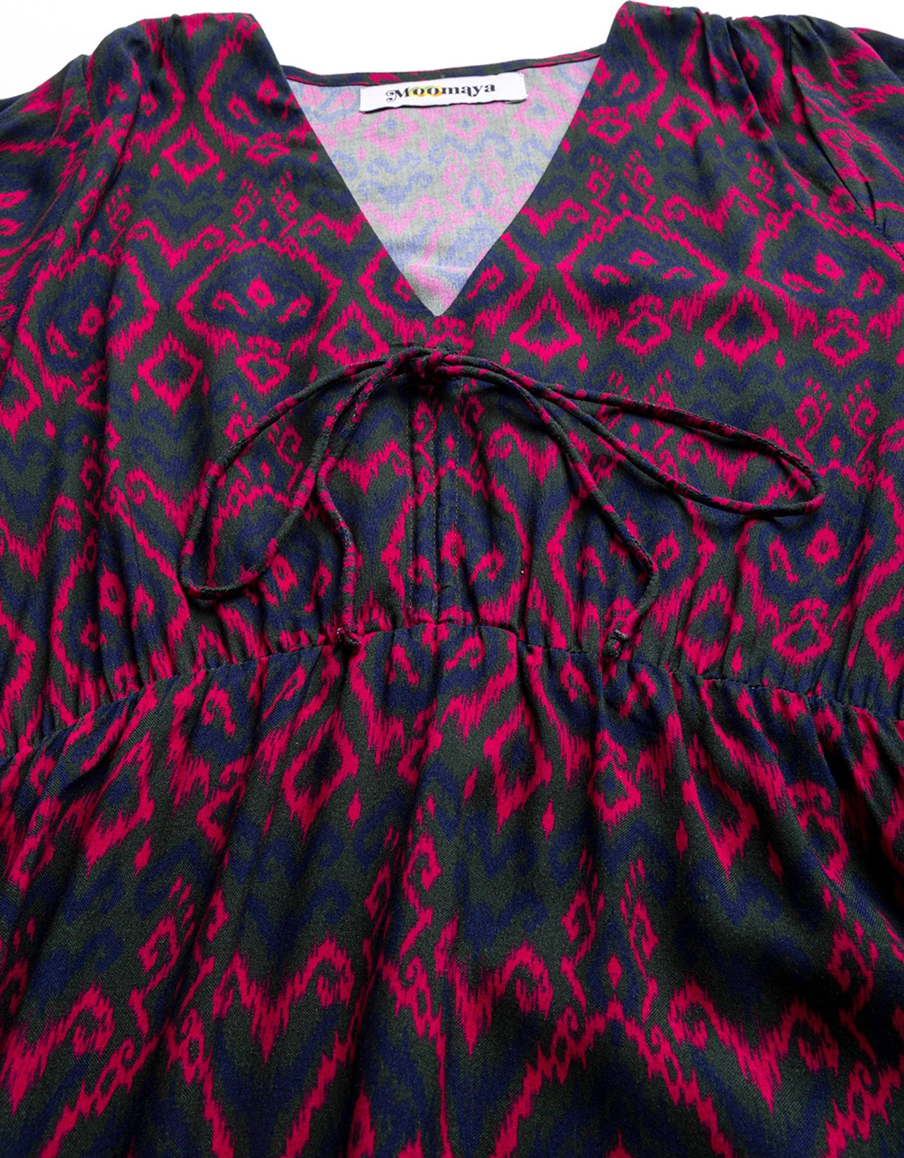 Printed Summer Dress, V-Neck Midi