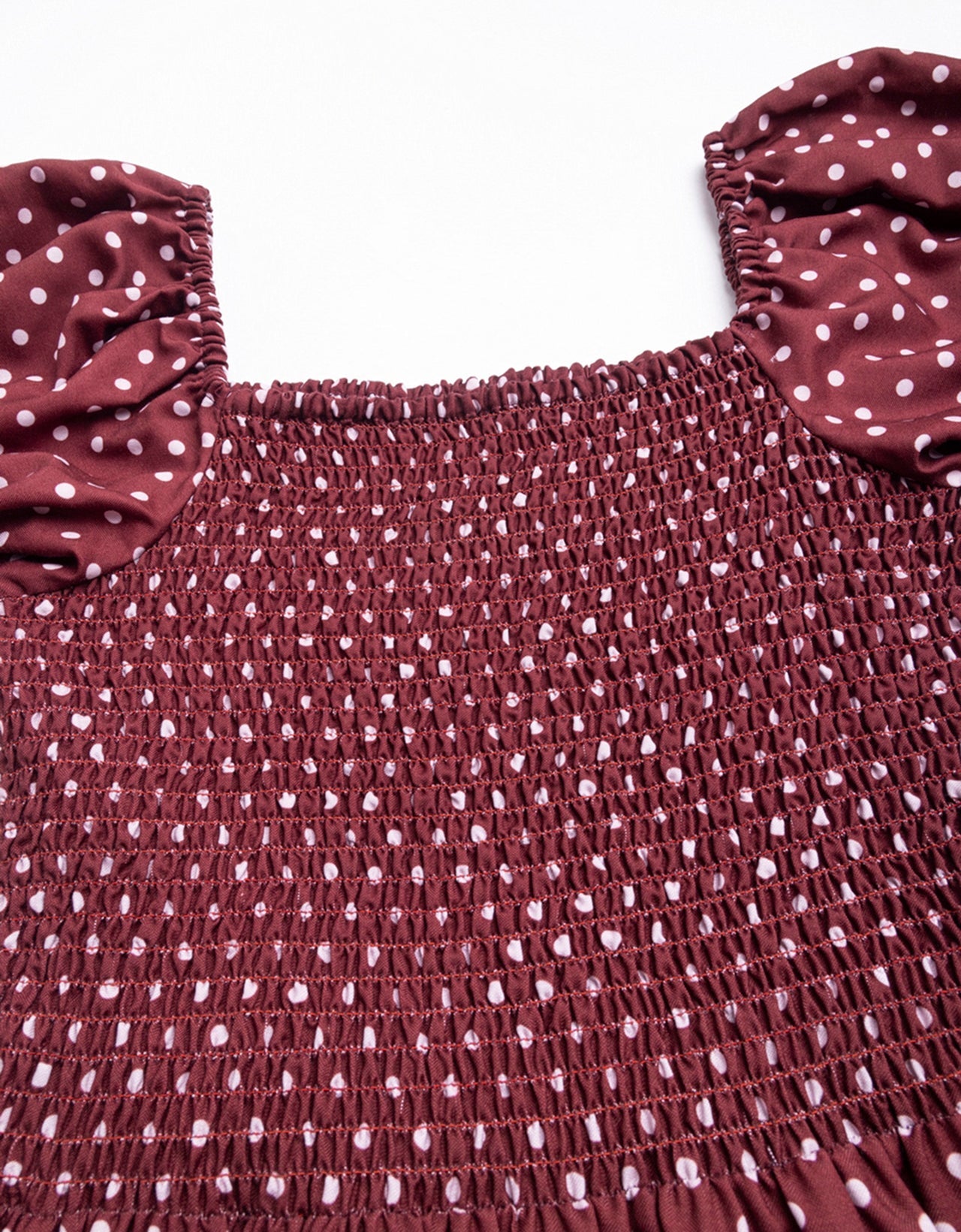 Printed Square Neck Puffed Dress