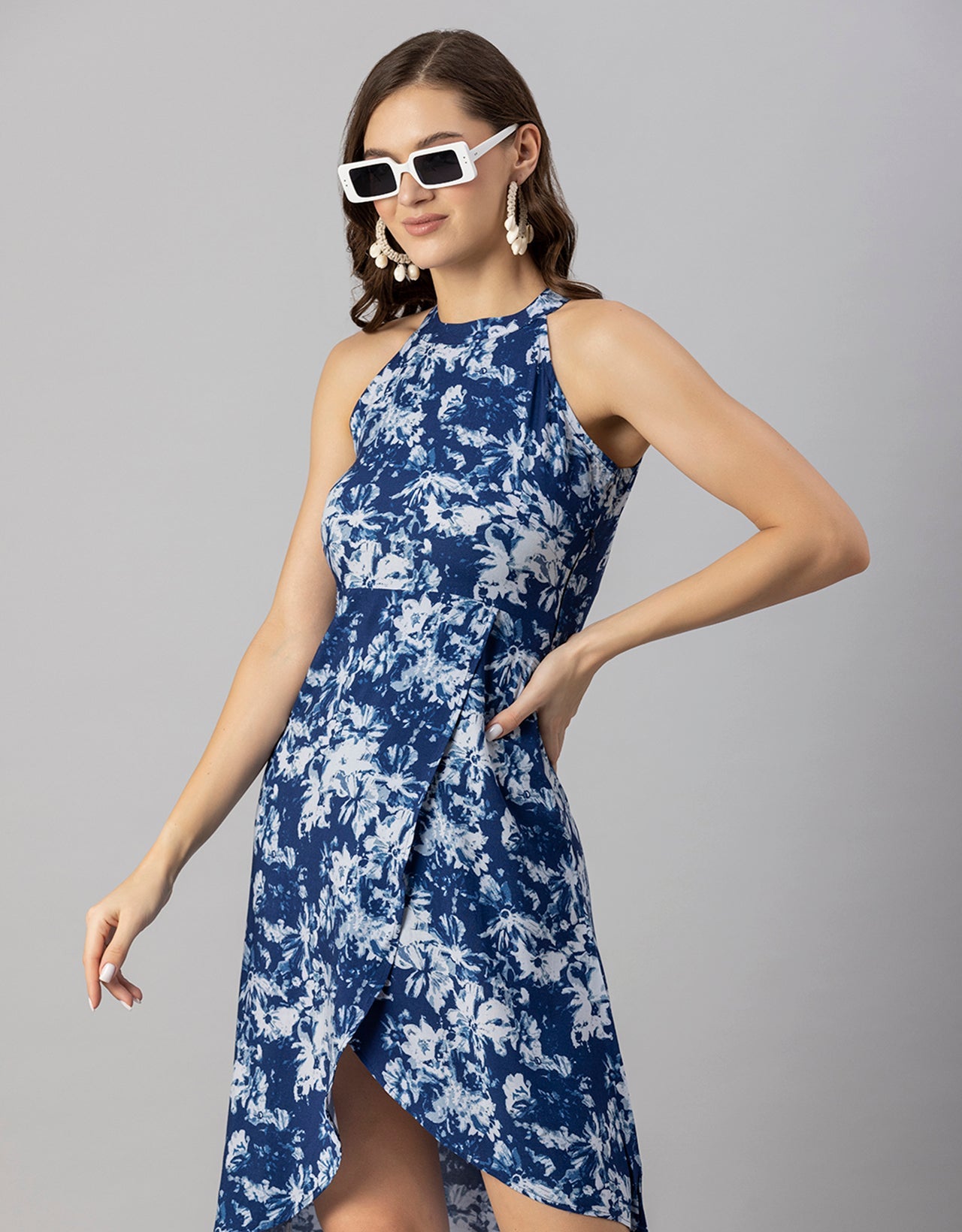 Printed Vacation Dress, Side Slit