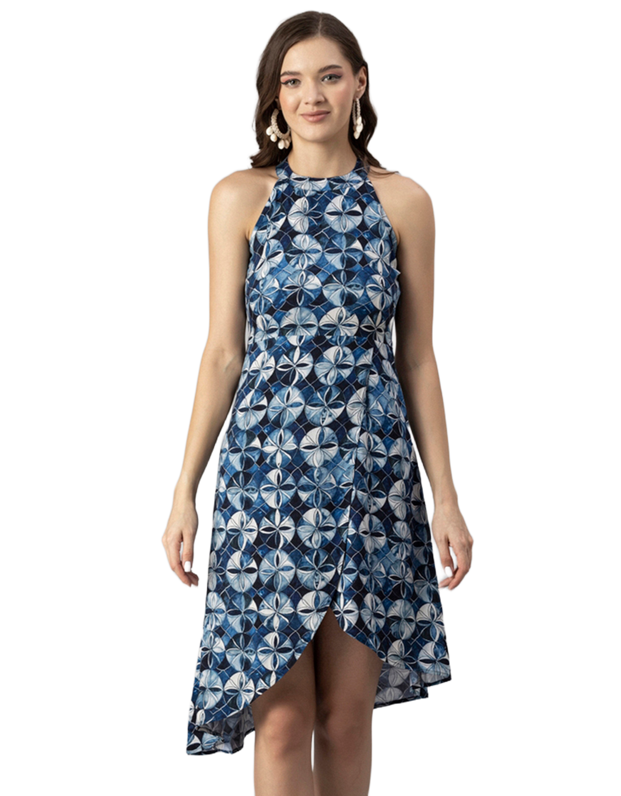 Printed Vacation Dress, Side Slit