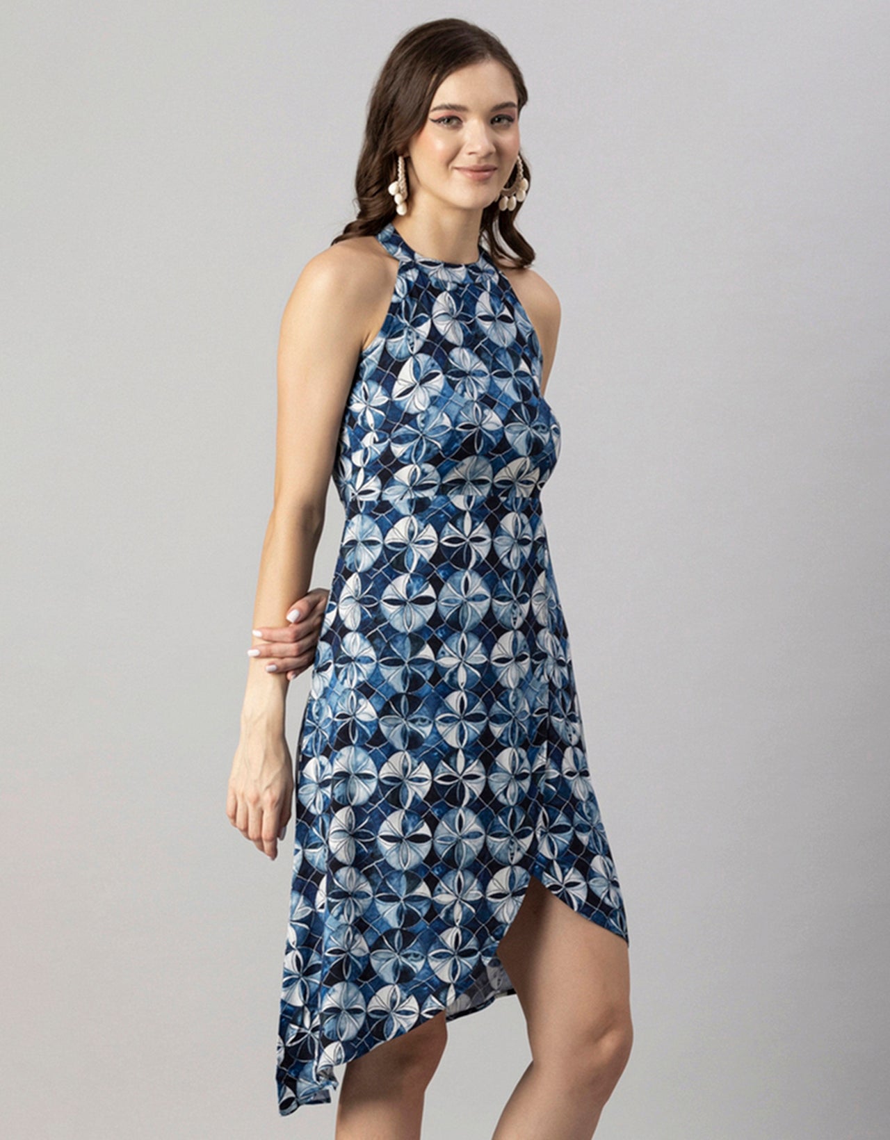 Printed Vacation Dress, Side Slit
