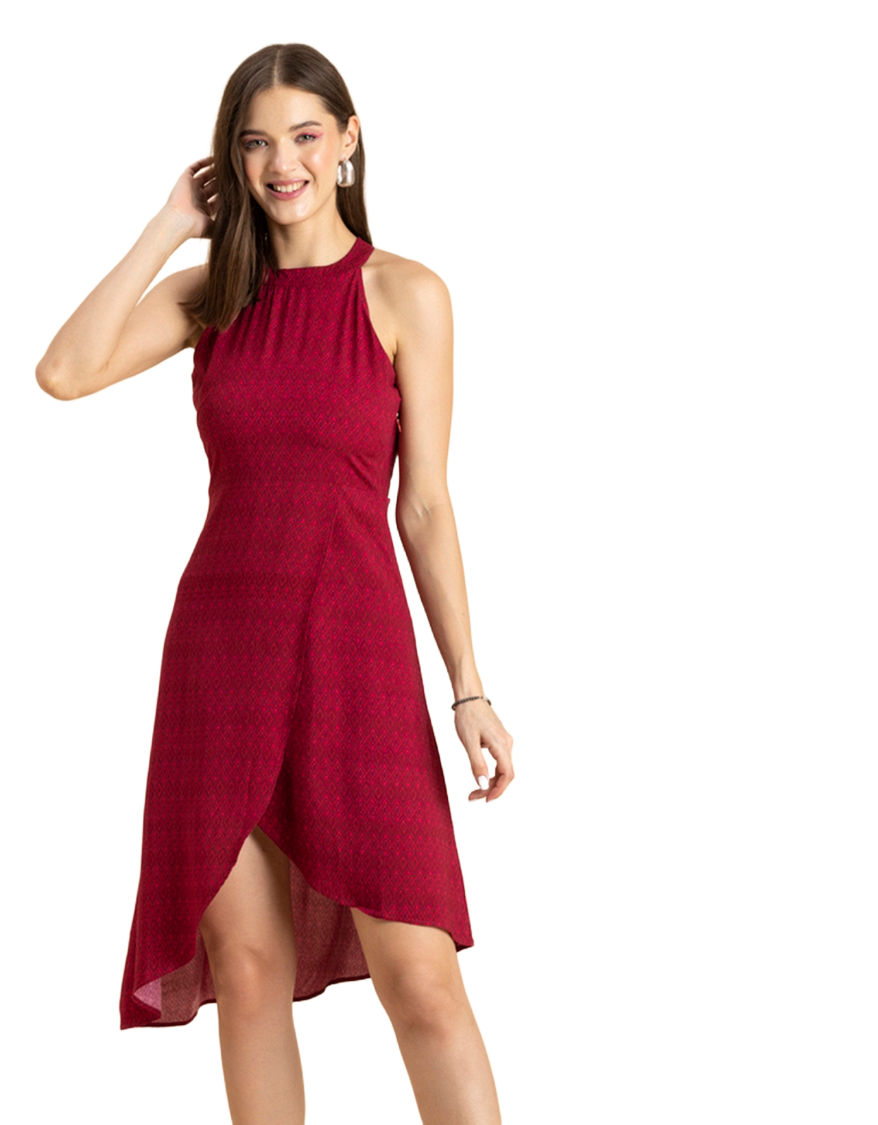 Printed Vacation Dress, Side Slit