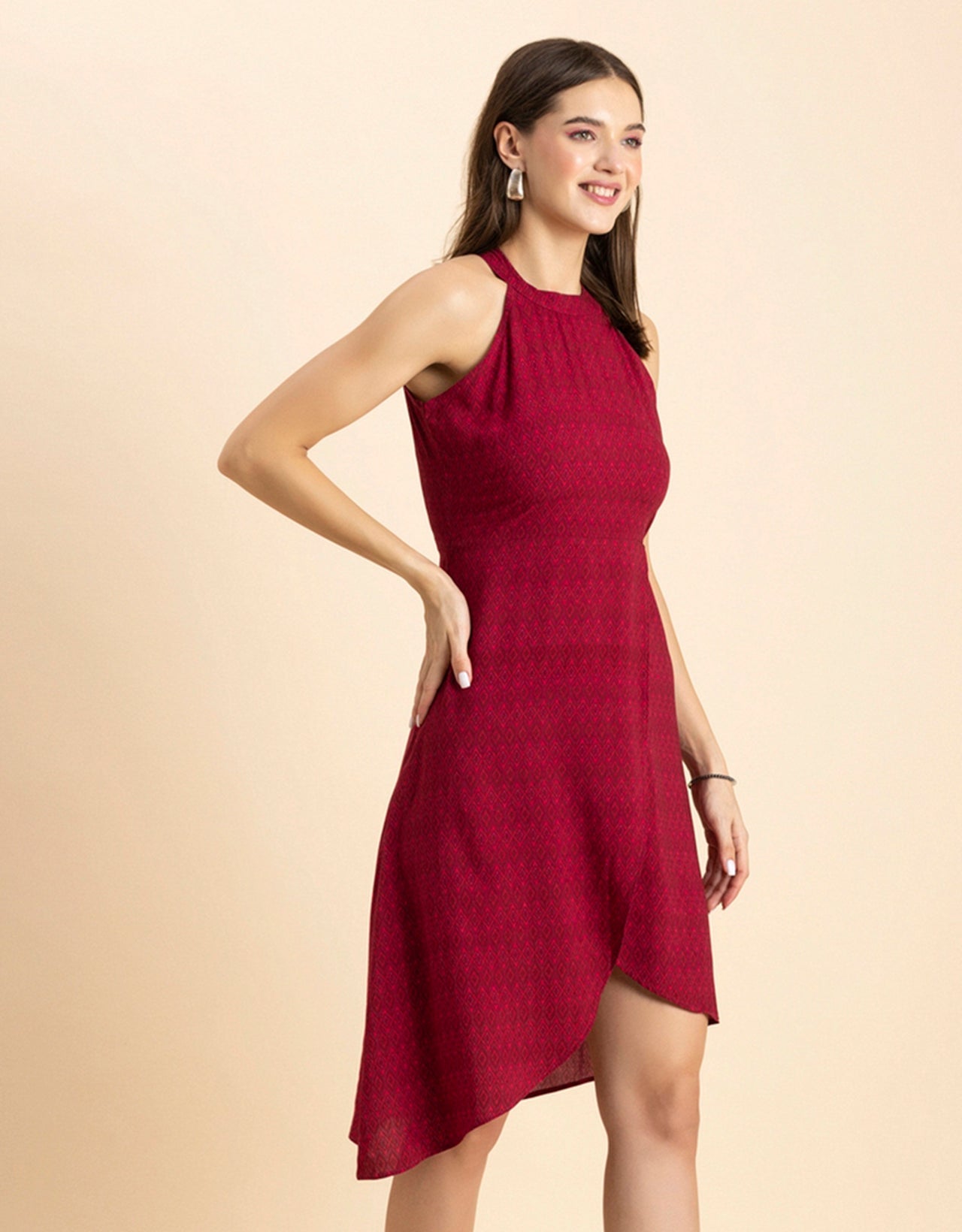 Printed Vacation Dress, Side Slit