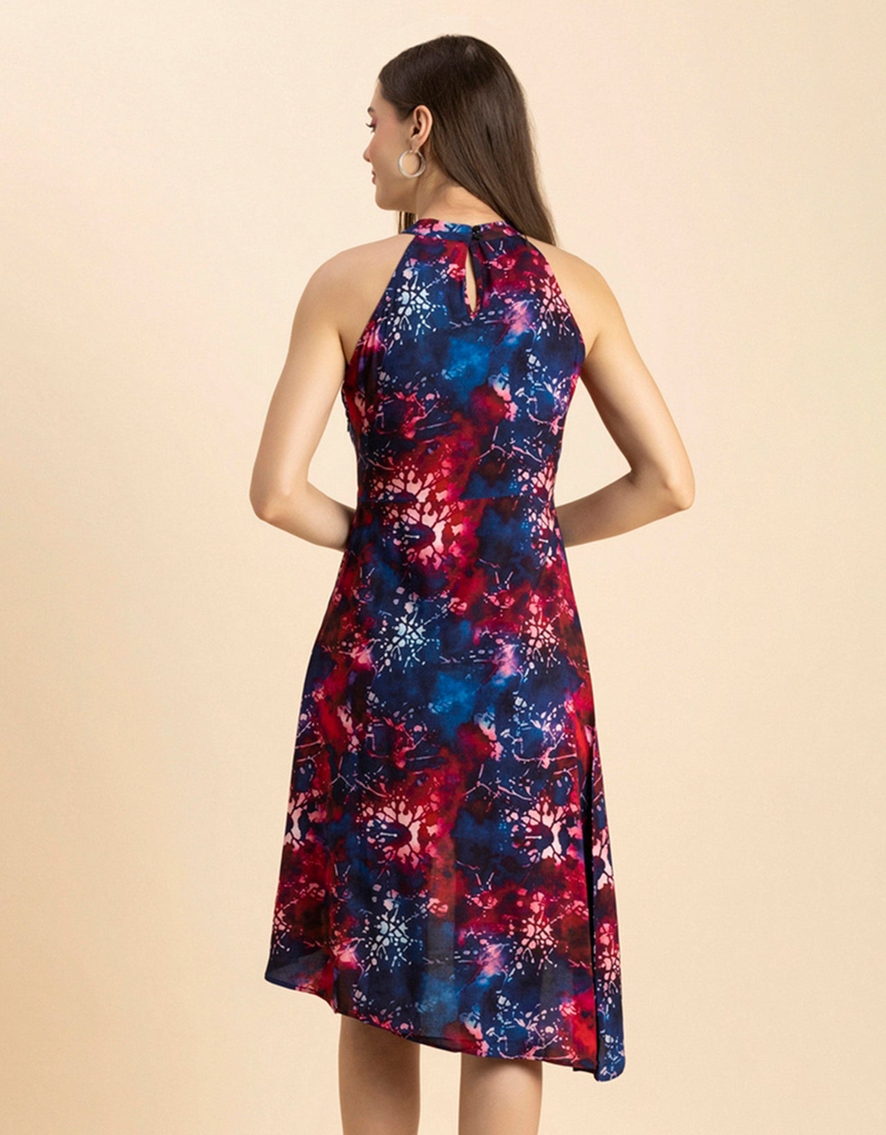 Printed Vacation Dress, Side Slit