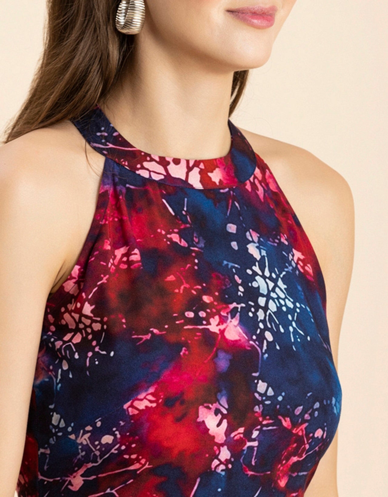 Printed Vacation Dress, Side Slit