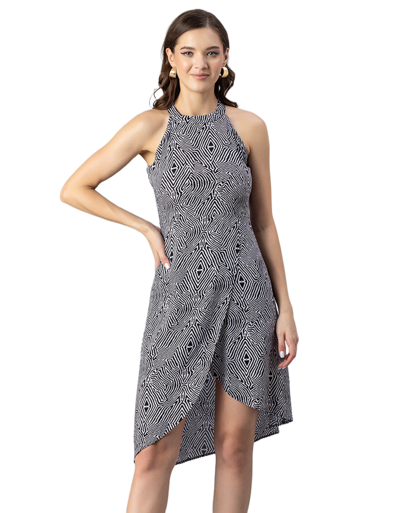 Printed Vacation Dress, Side Slit