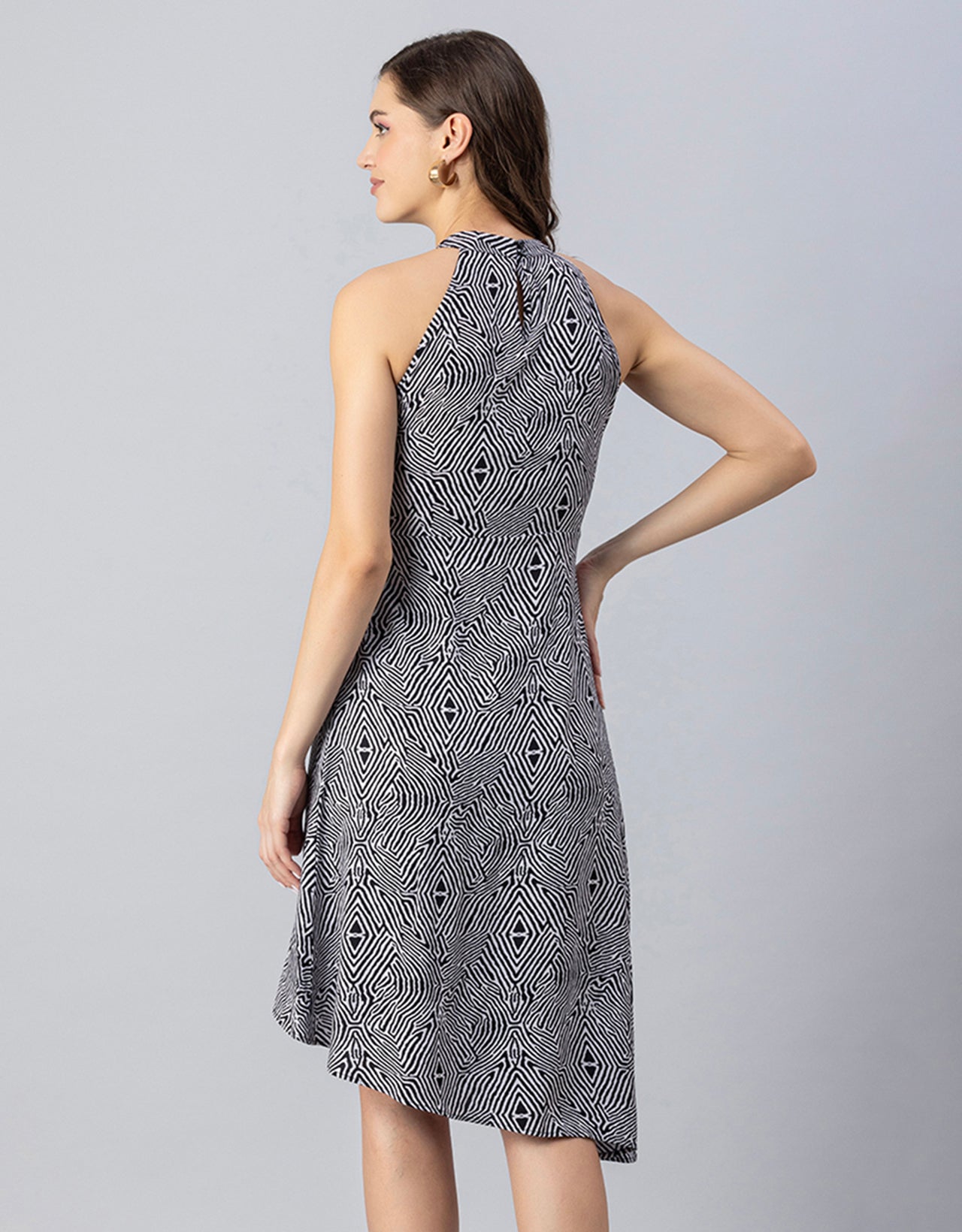 Printed Vacation Dress, Side Slit