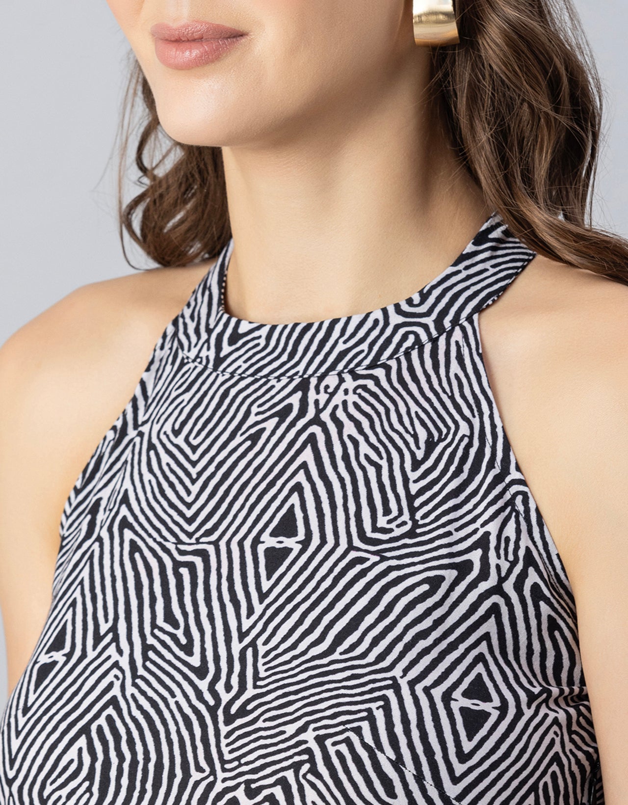 Printed Vacation Dress, Side Slit