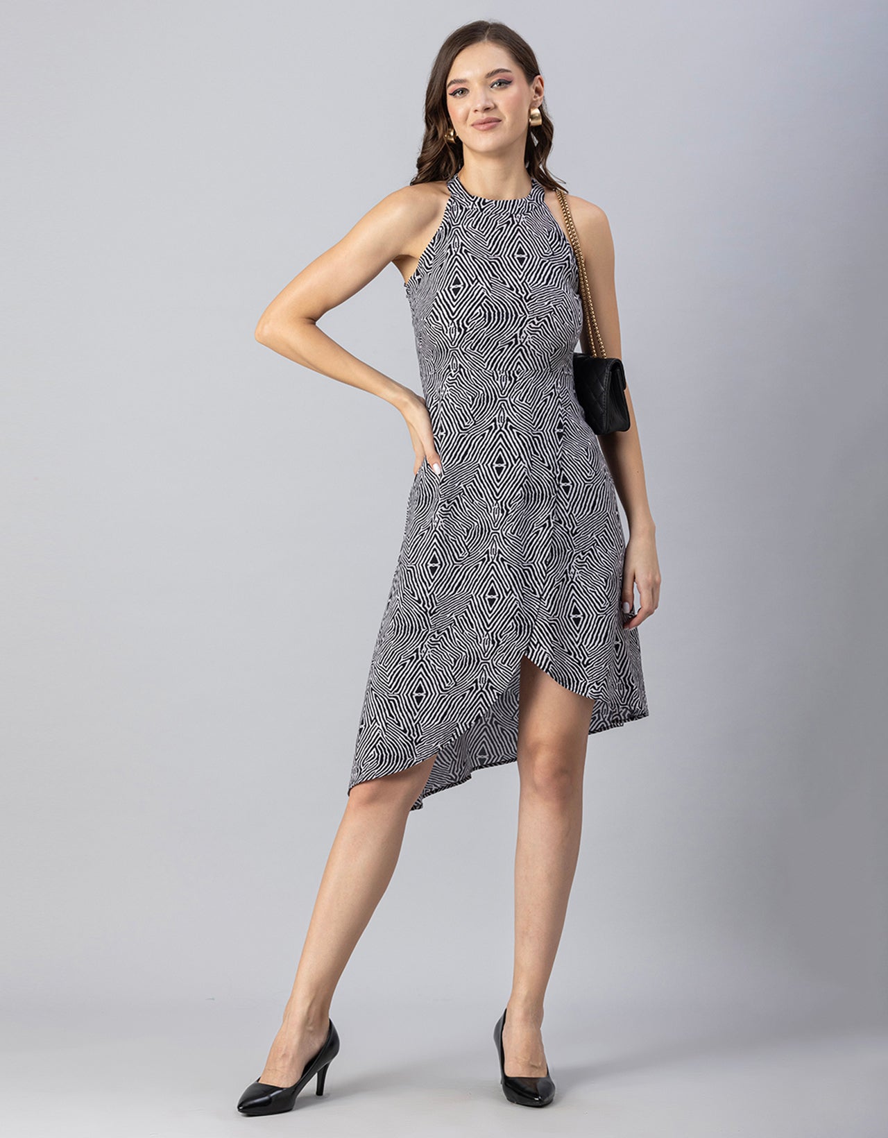 Printed Vacation Dress, Side Slit