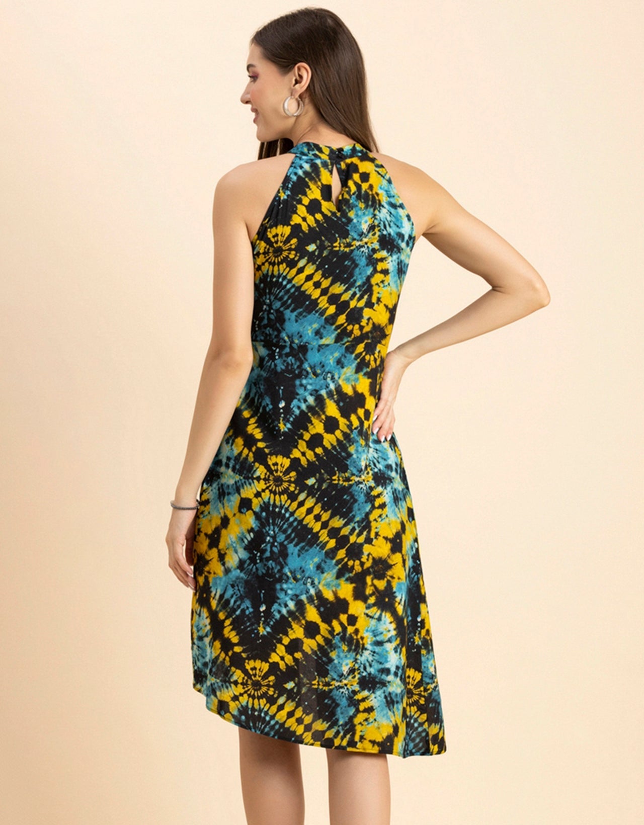 Printed Vacation Dress, Side Slit