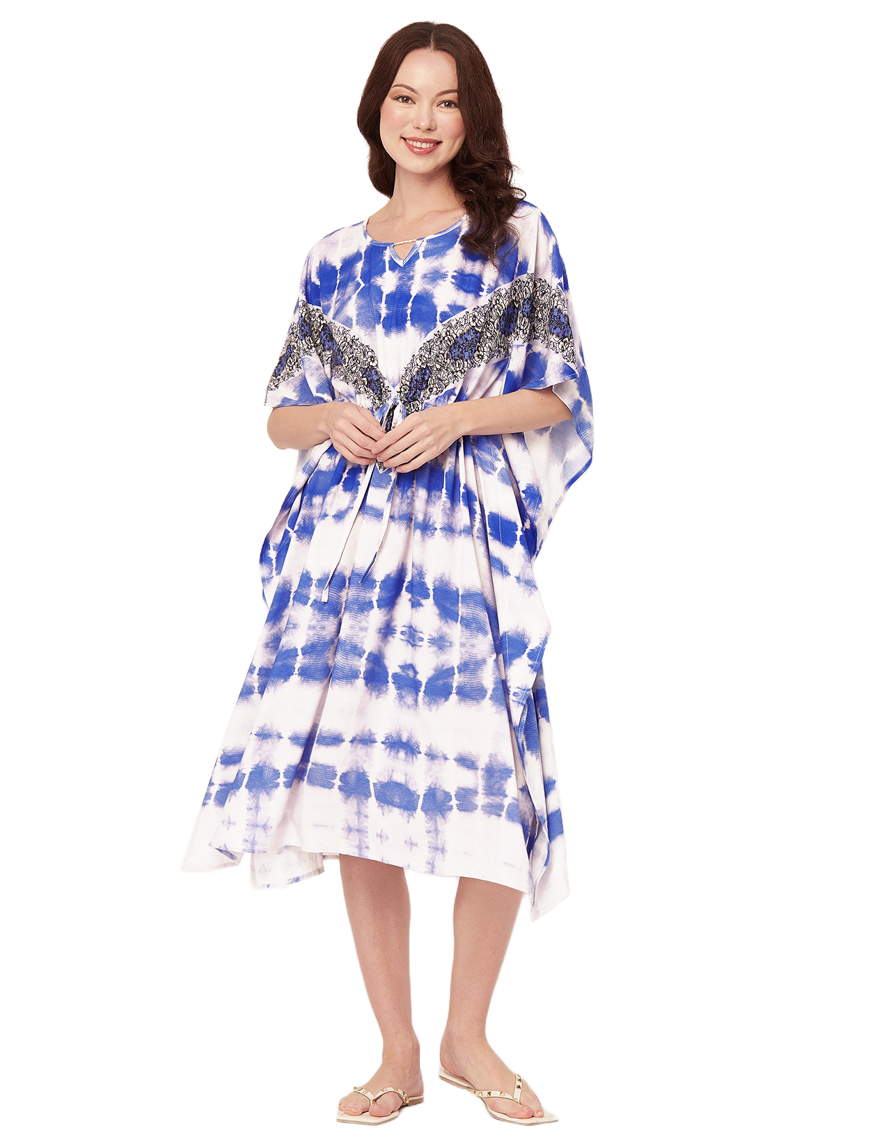 Printed Viscose Kaftan Dress