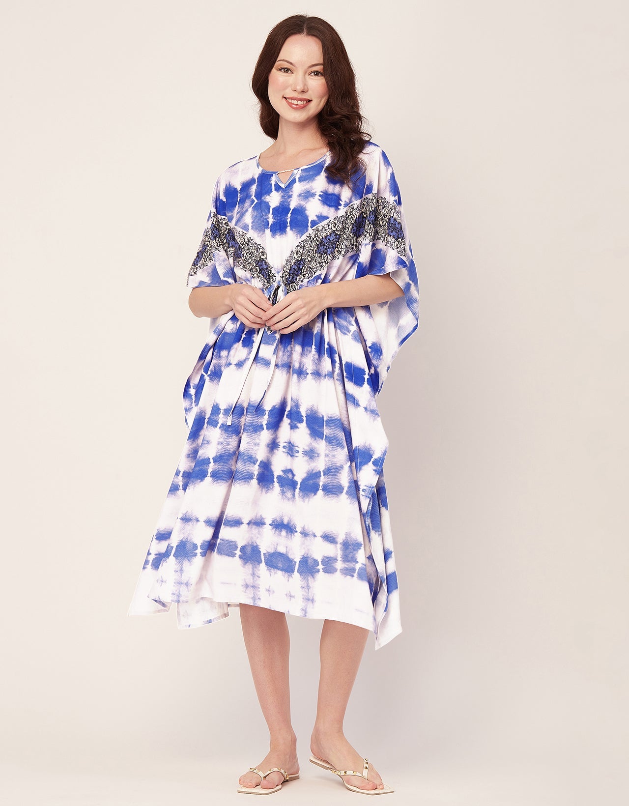 Printed Viscose Kaftan Dress