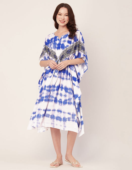 Printed Viscose Kaftan Dress
