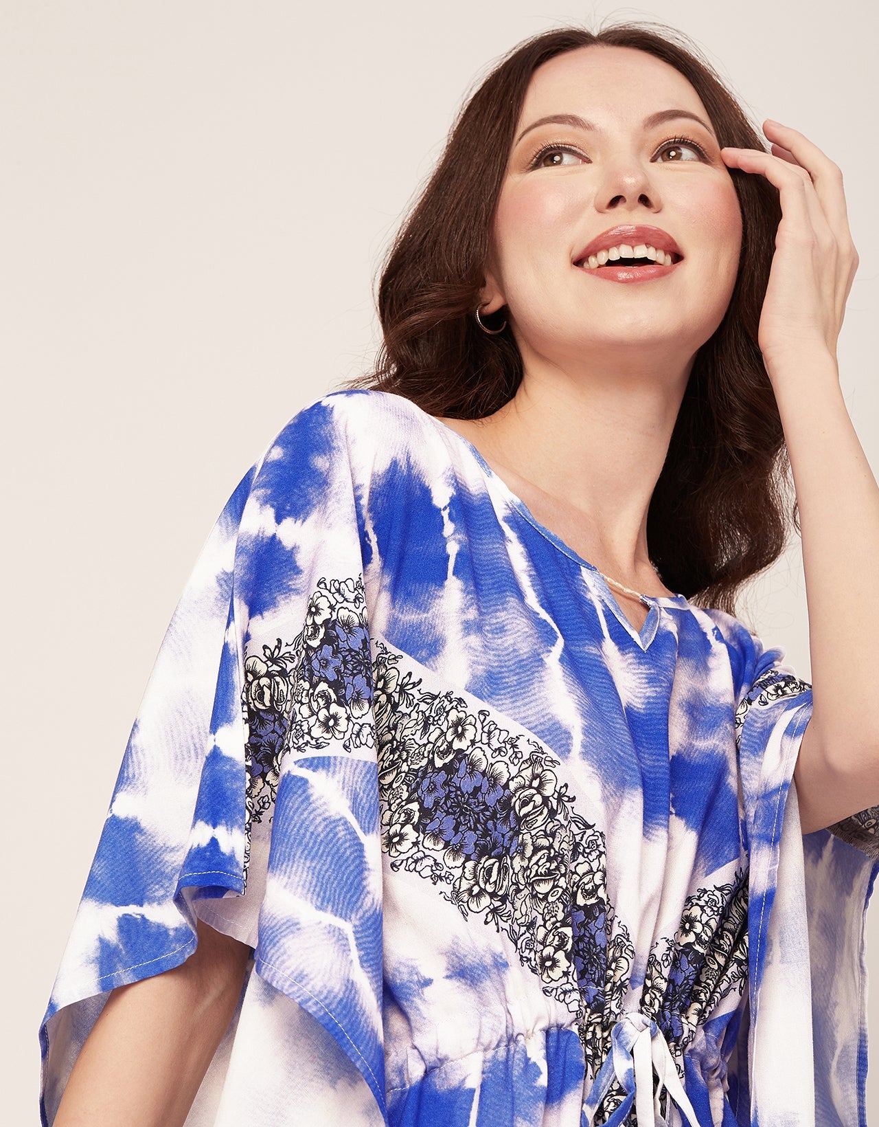 Printed Viscose Kaftan Dress