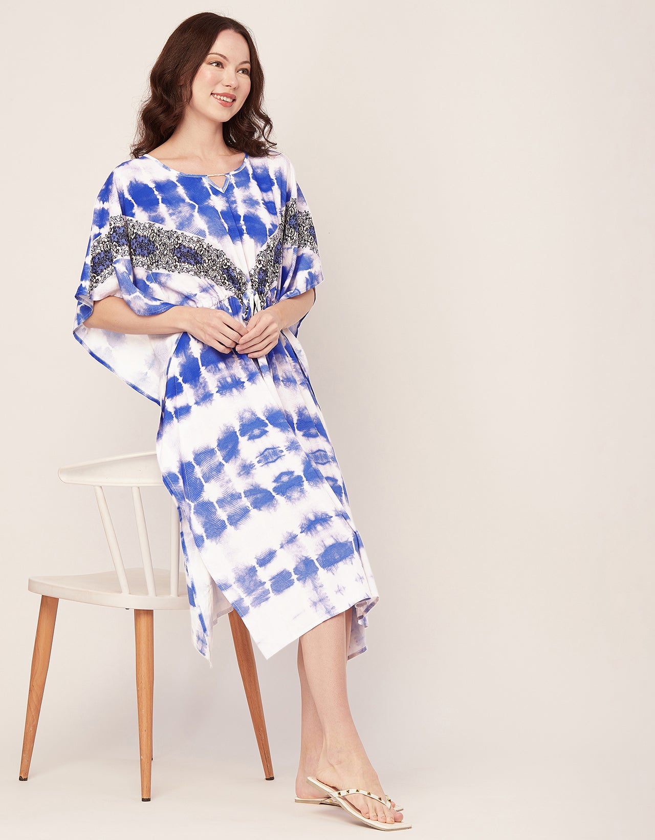 Printed Viscose Kaftan Dress