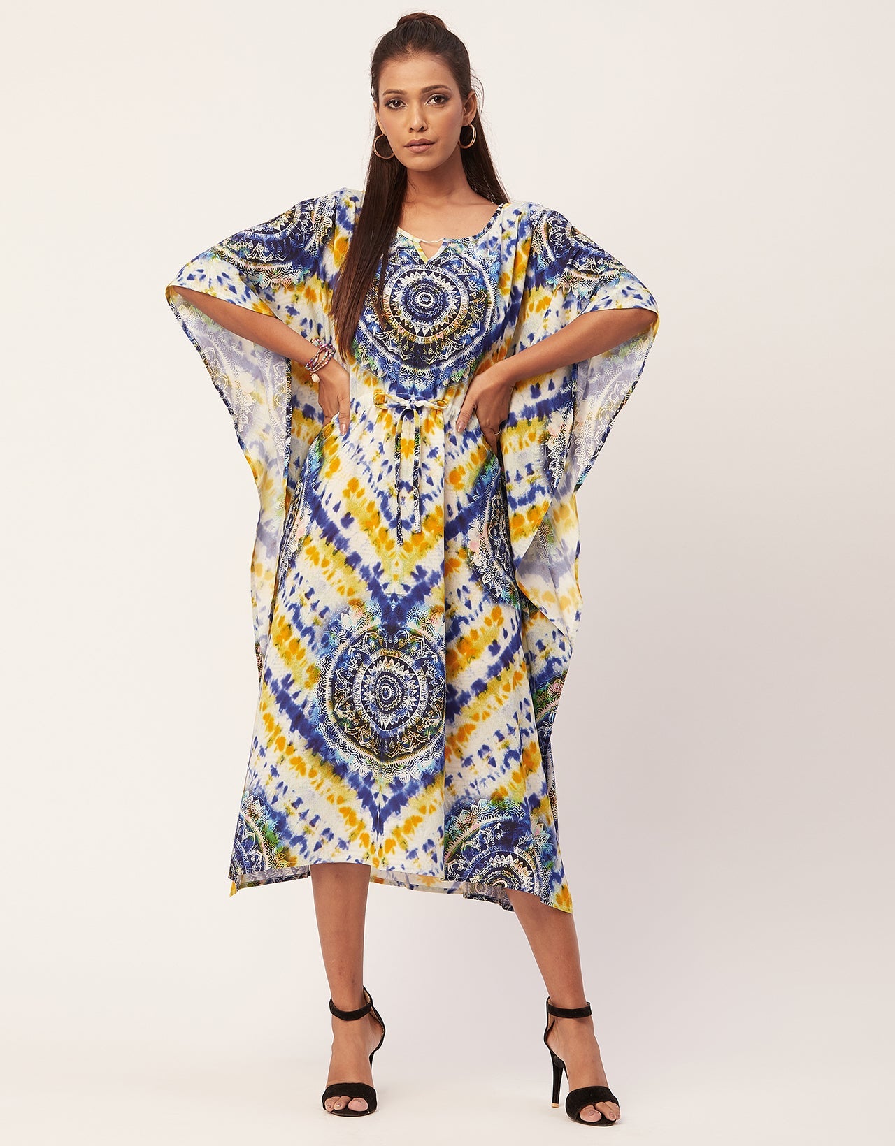 Printed Viscose Kaftan Dress