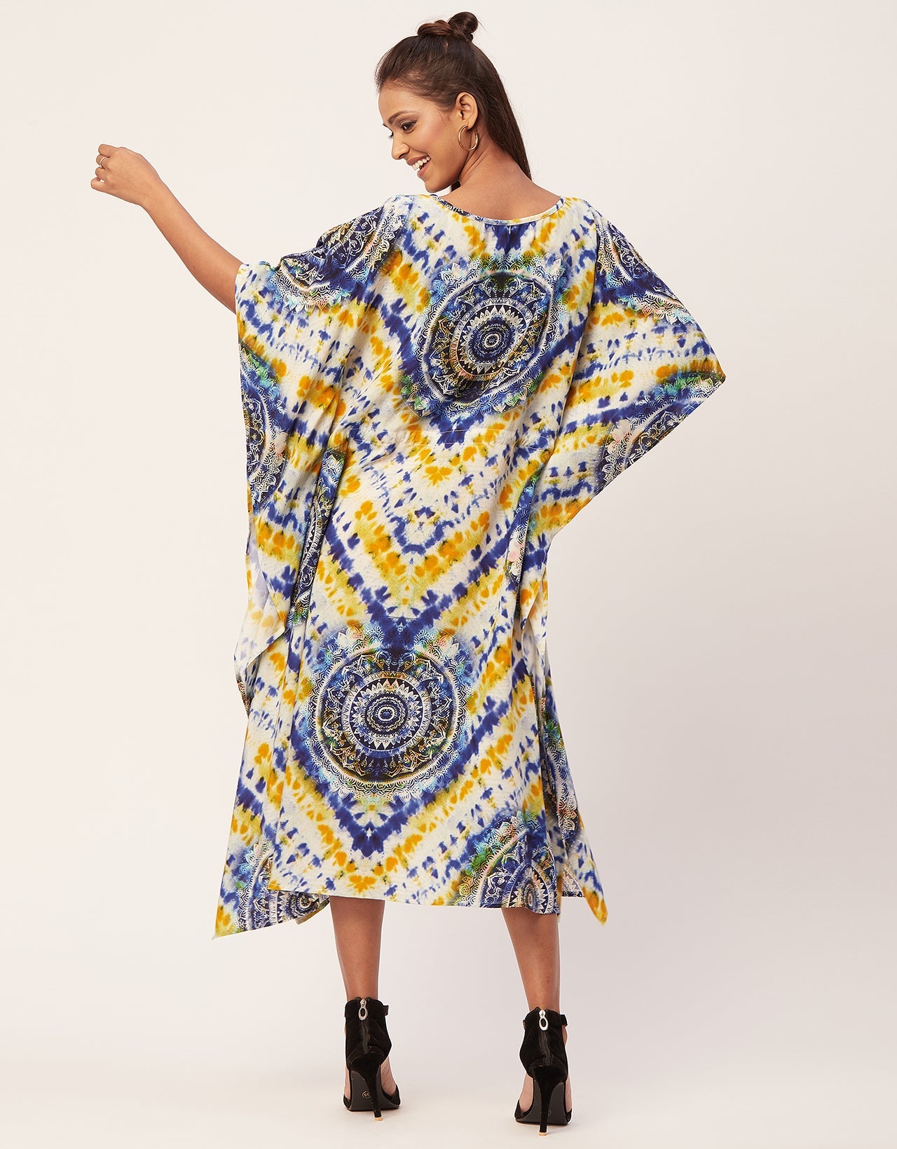 Printed Viscose Kaftan Dress