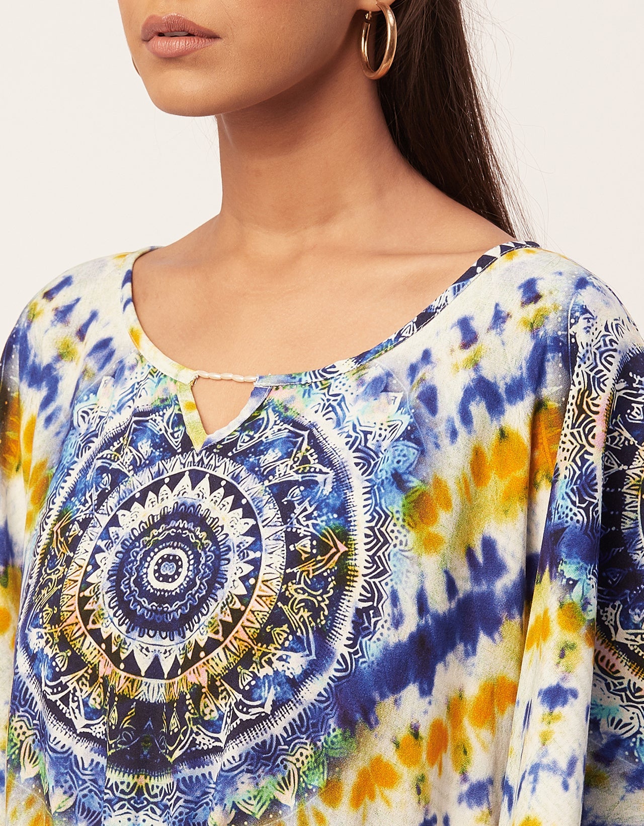 Printed Viscose Kaftan Dress