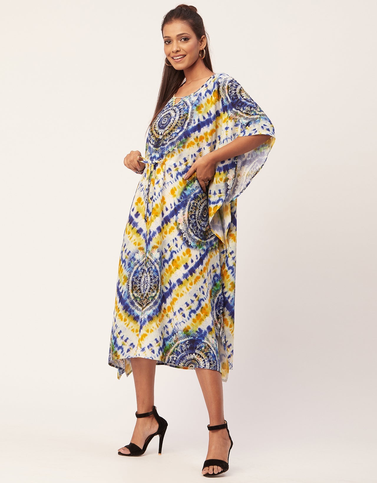 Printed Viscose Kaftan Dress
