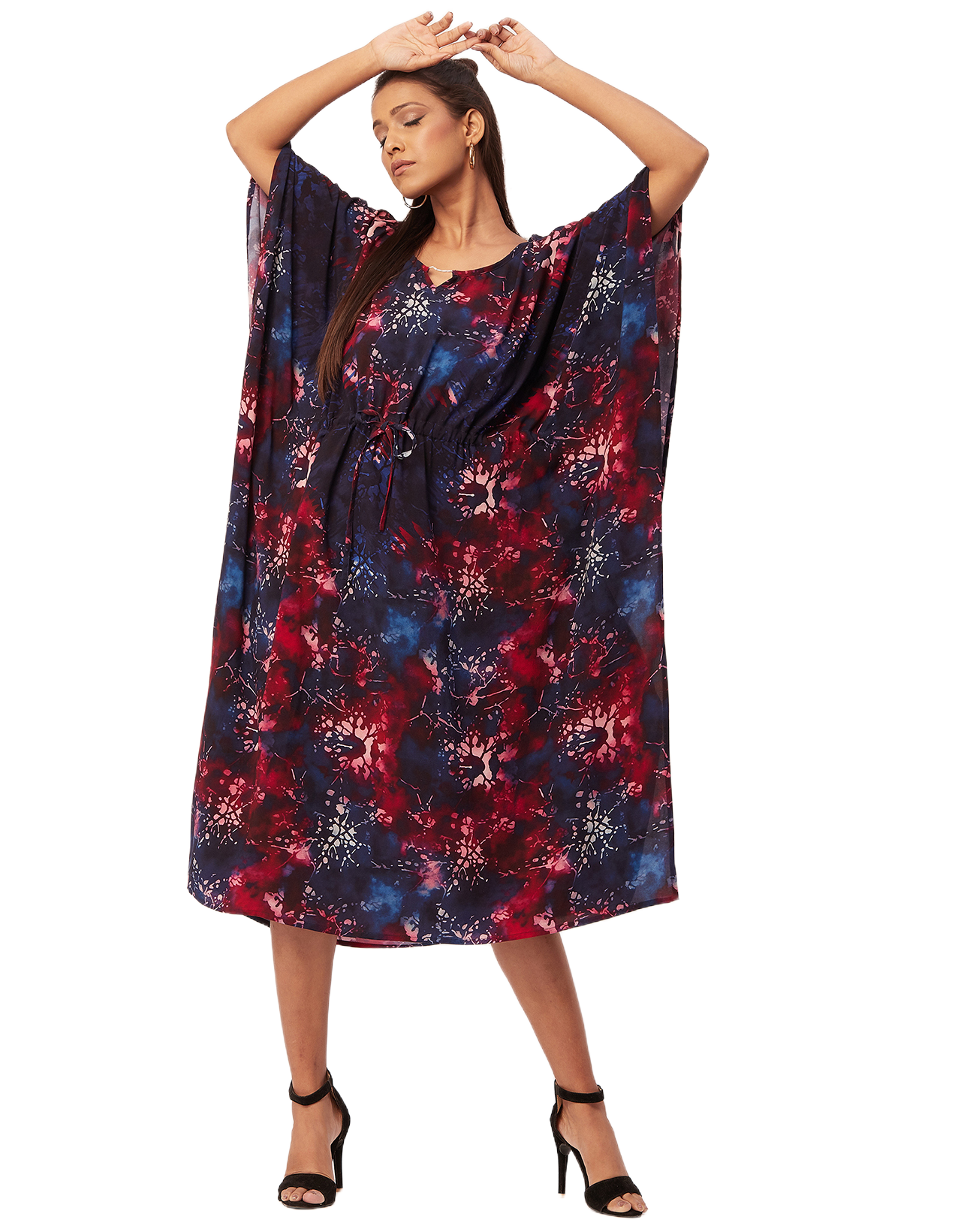 Printed Viscose Kaftan Dress