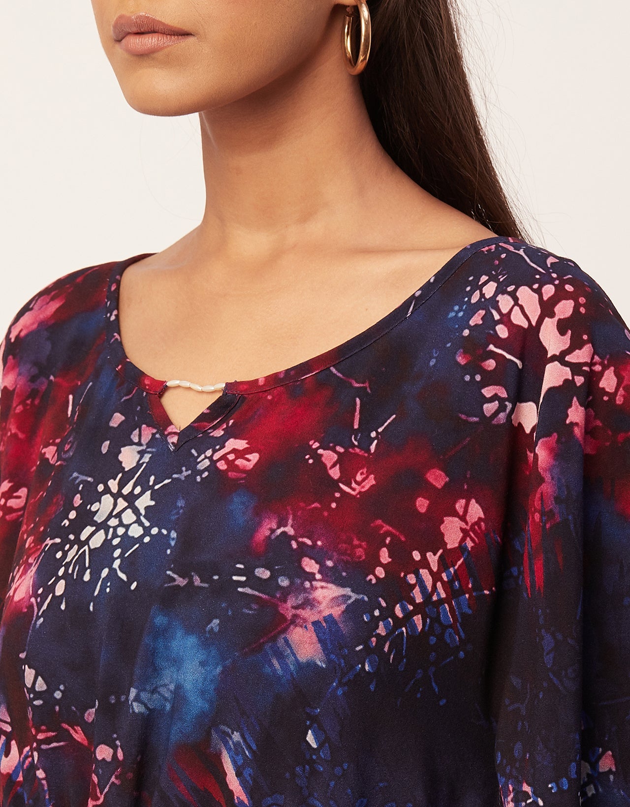 Printed Viscose Kaftan Dress