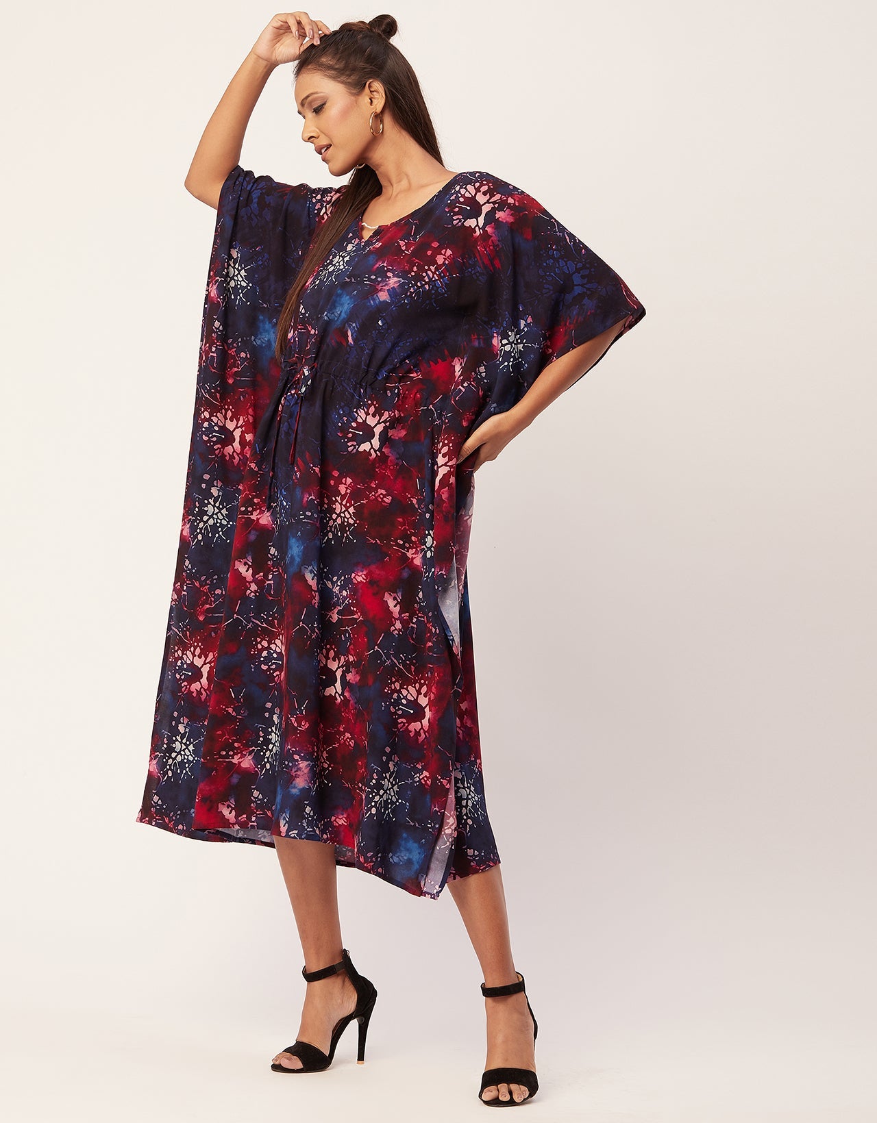 Printed Viscose Kaftan Dress