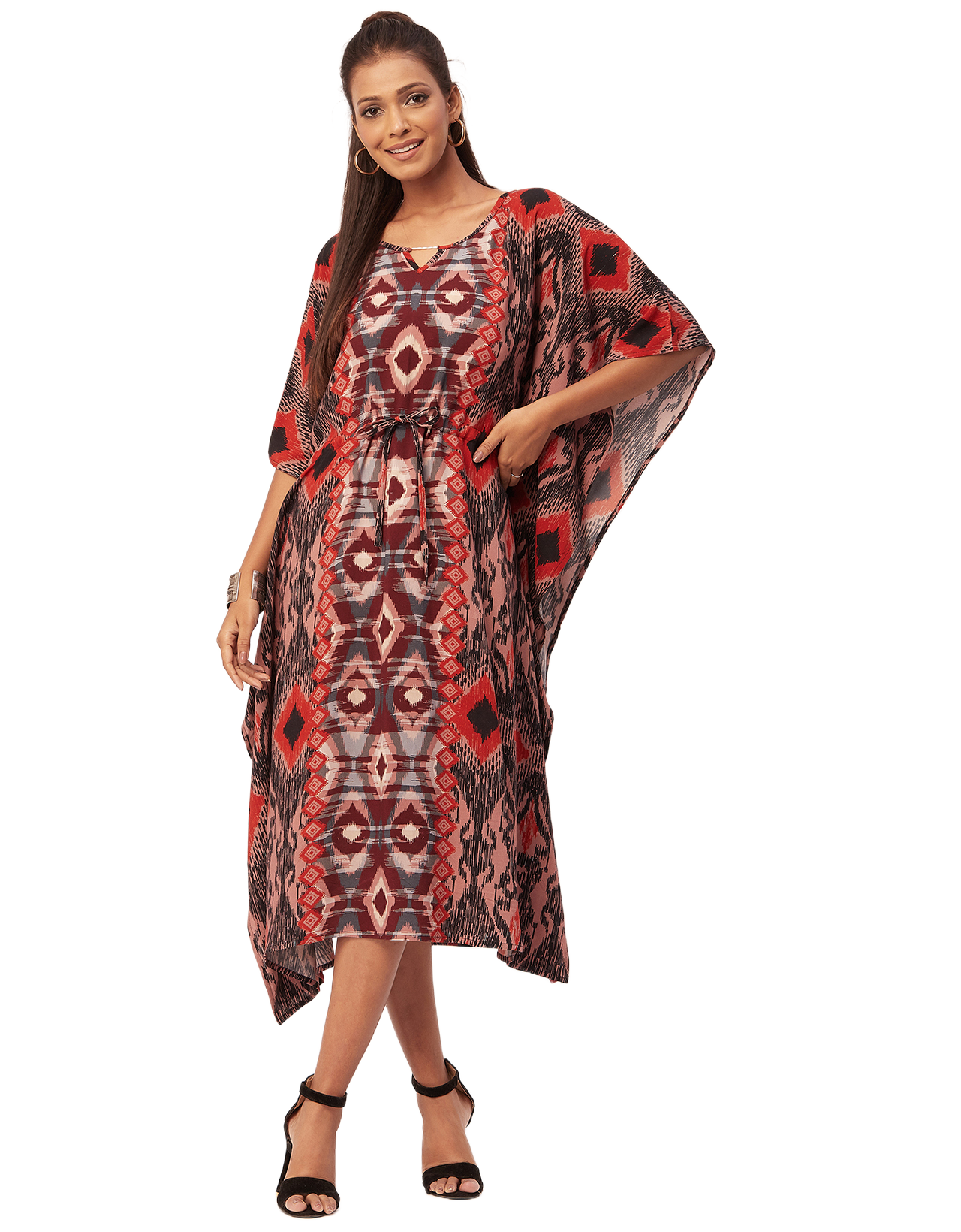 Printed Viscose Kaftan Dress