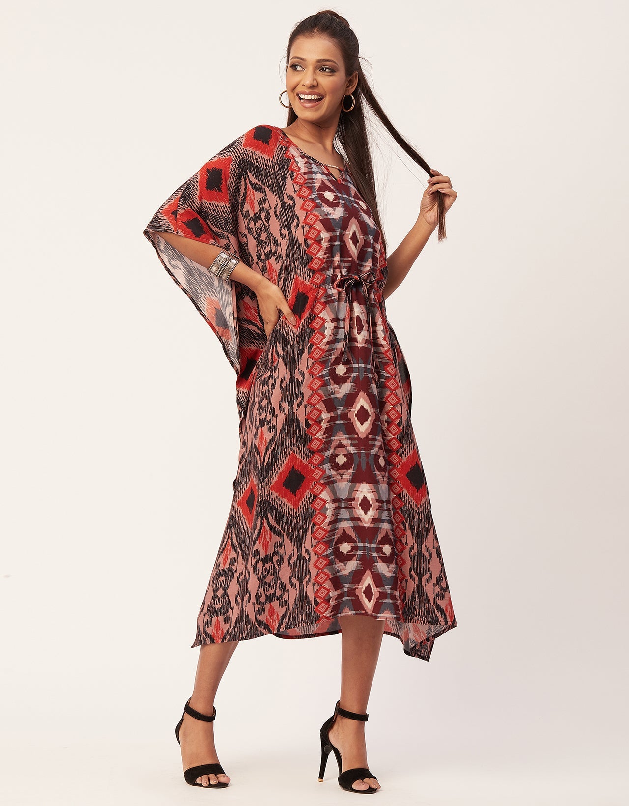Printed Viscose Kaftan Dress