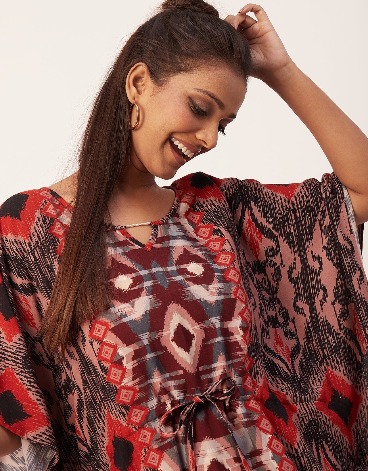 Printed Viscose Kaftan Dress