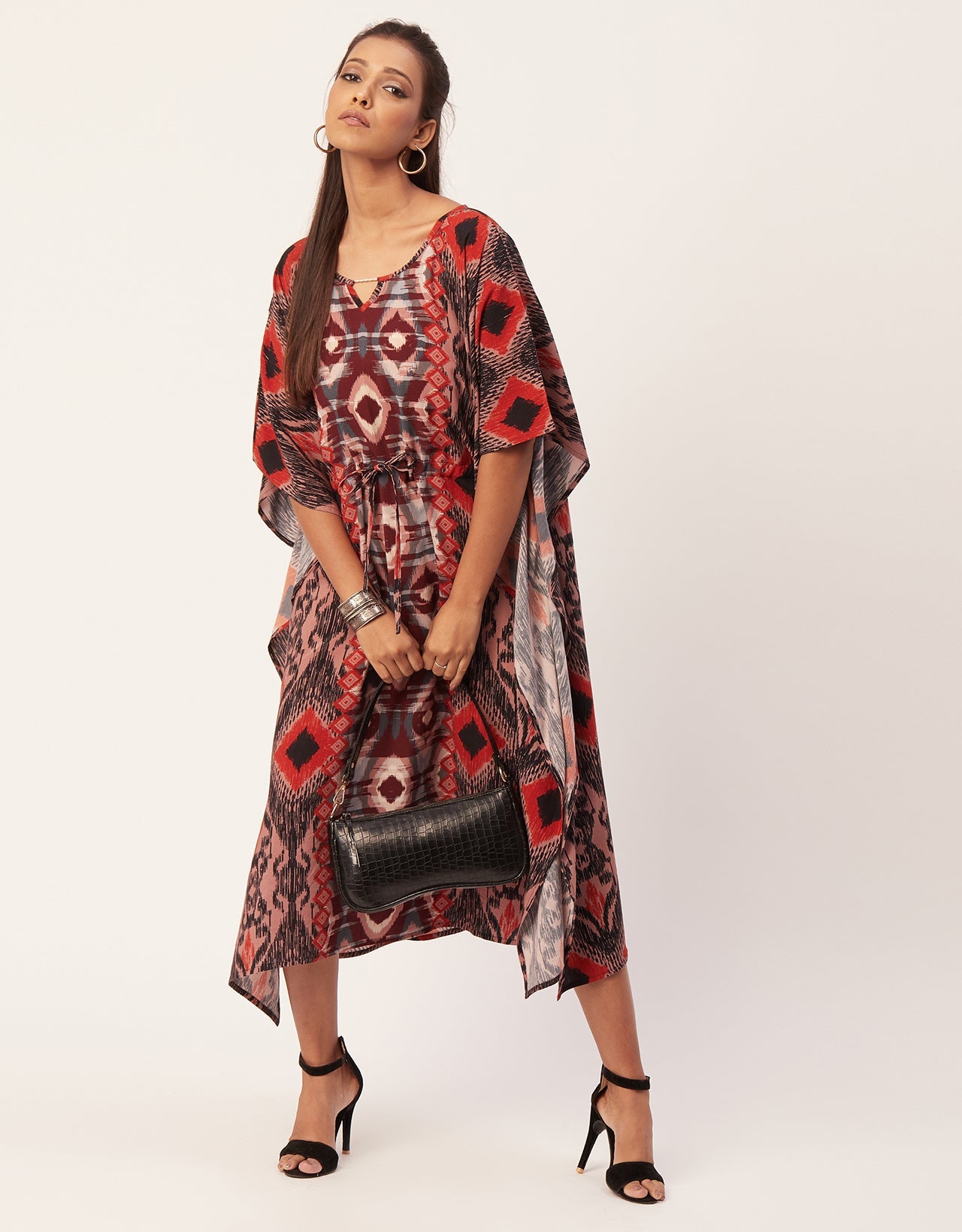 Printed Viscose Kaftan Dress