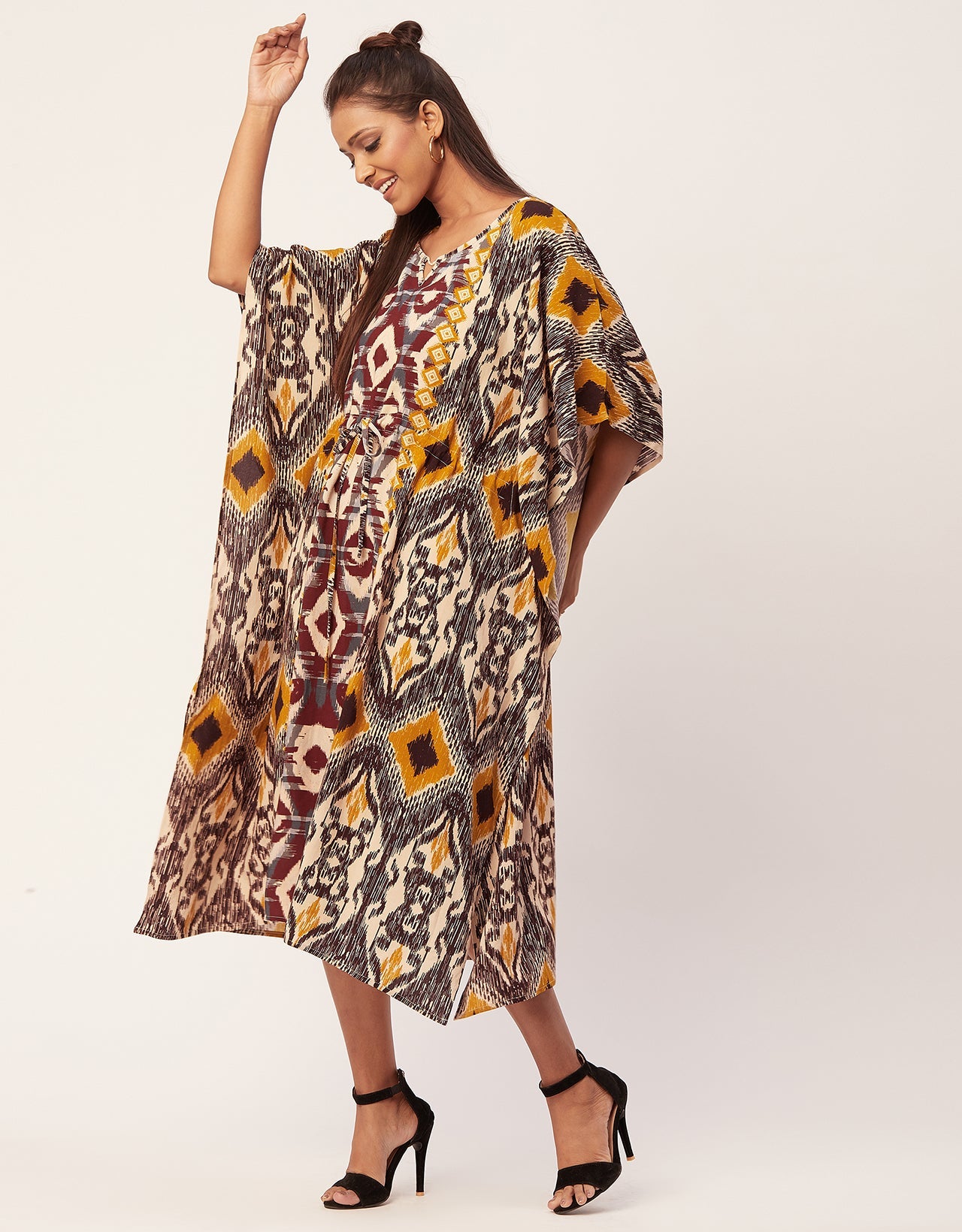 Printed Viscose Kaftan Dress