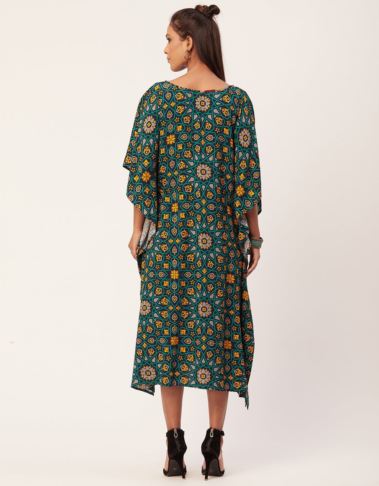 Printed Viscose Kaftan Dress