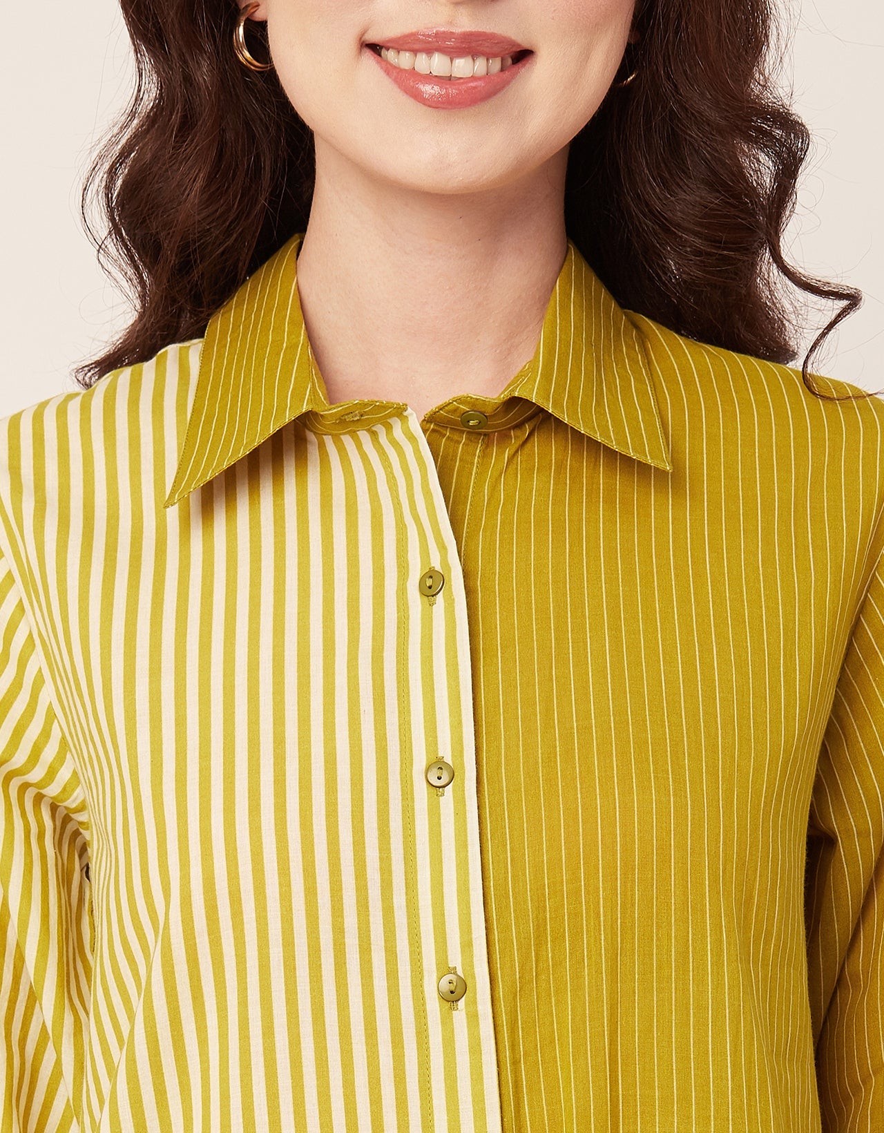 Printed Button Down Midi Shirt