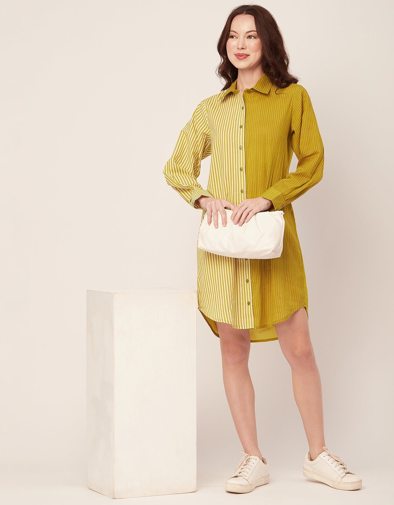 Printed Button Down Midi Shirt