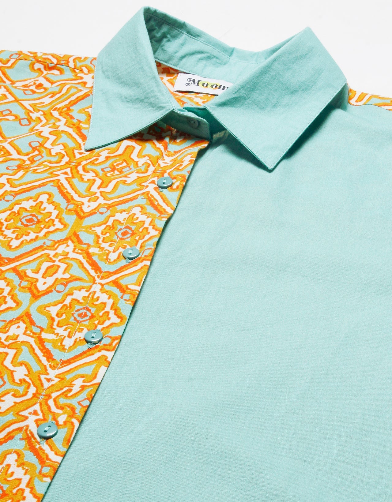 Printed Button Down Midi Shirt