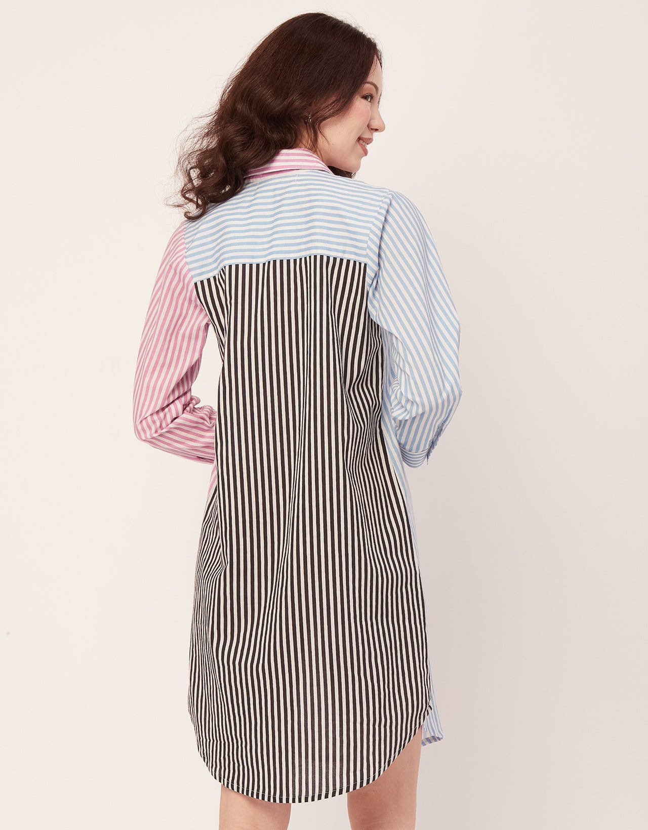 Printed Button Down Midi Shirt