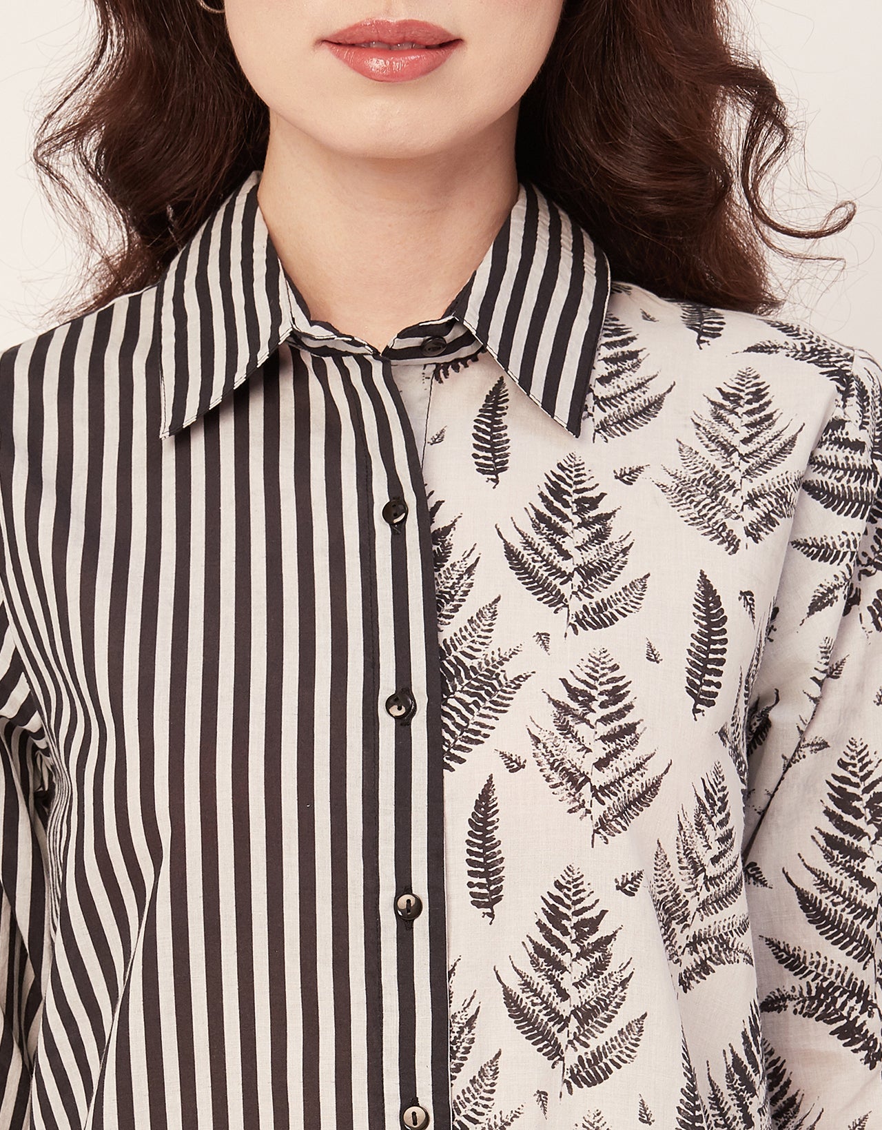 Printed Button Down Midi Shirt