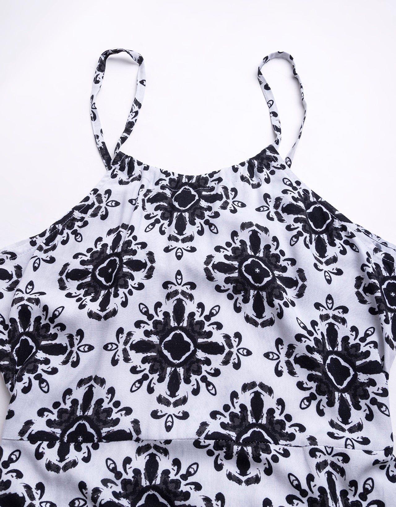 Printed Halter Neck Dress, Knee