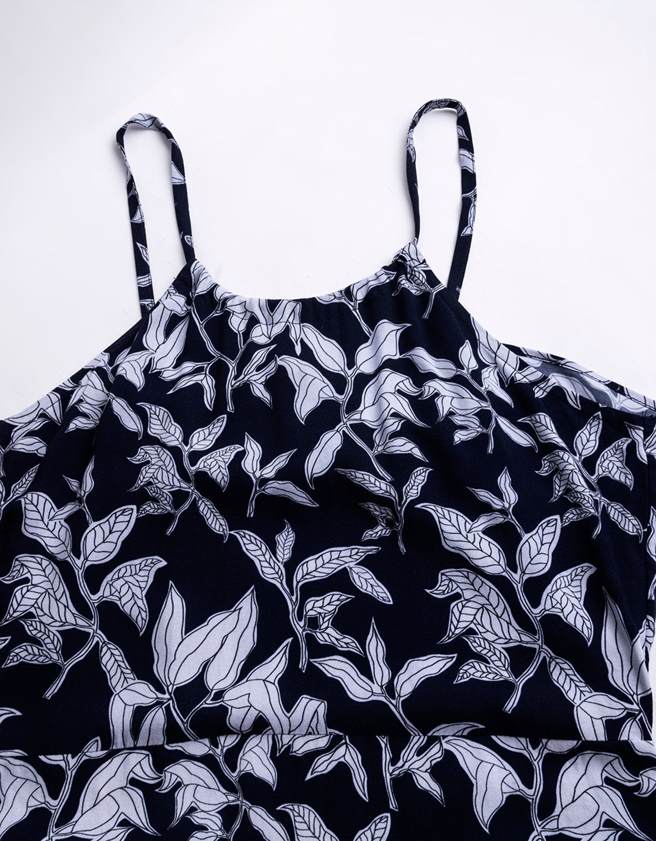 Printed Halter Neck Dress, Knee