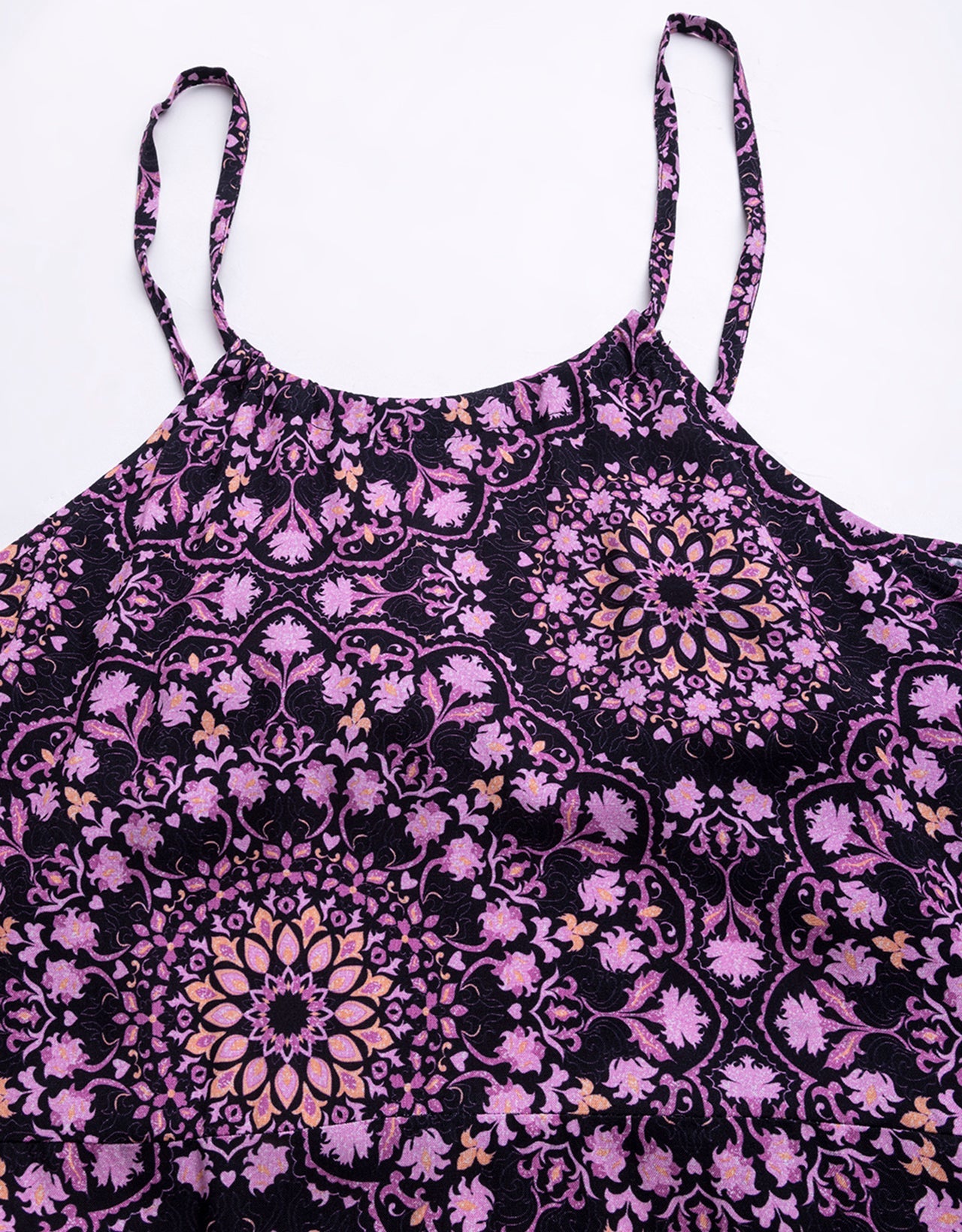 Printed Halter Neck Dress, Knee