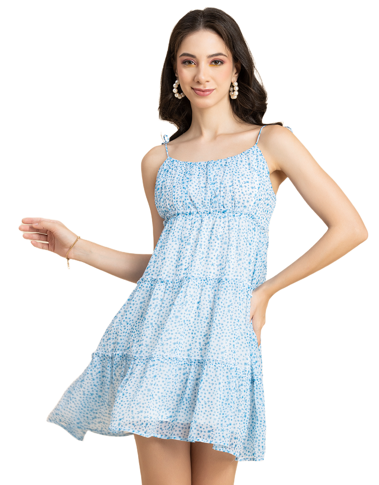 Printed Mini Dress, Strappy